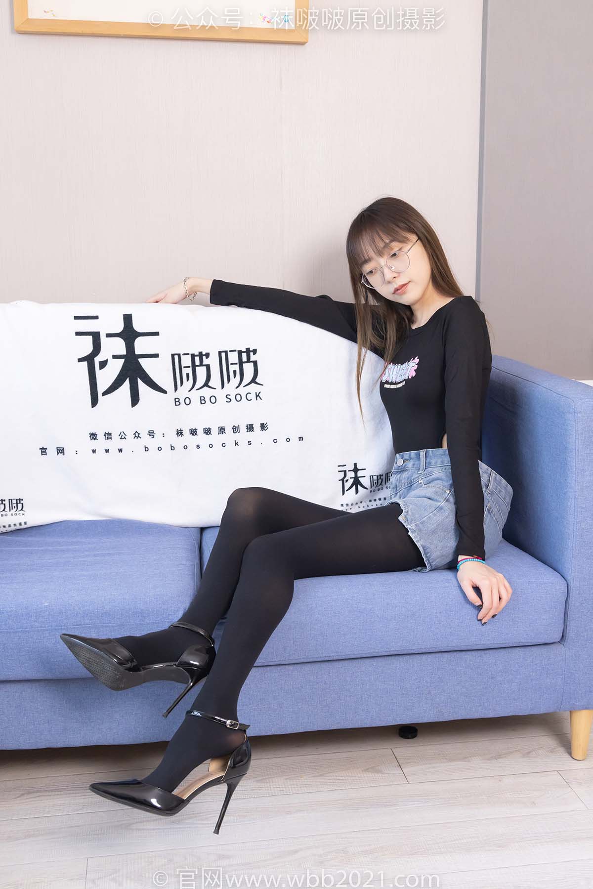 [BoBoSocks袜啵啵]NO.321 稚予-高跟鞋、厚黑丝 BoBoSocks袜啵啵-第1张