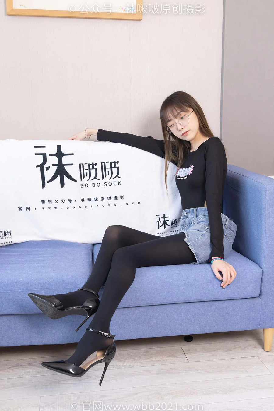[BoBoSocks袜啵啵]NO.321 稚予-高跟鞋、厚黑丝 BoBoSocks袜啵啵-第1张
