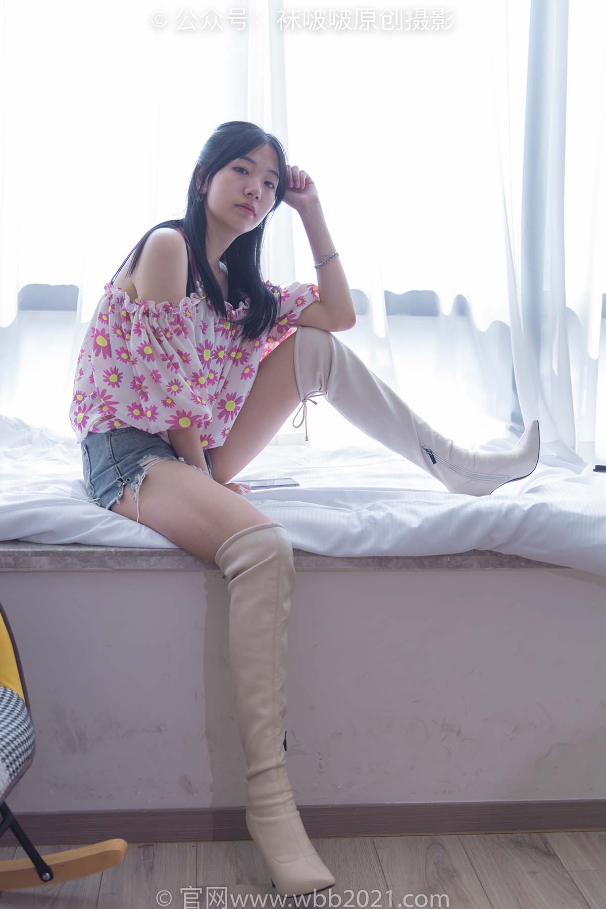 [BoBoSocks袜啵啵]NO.308 小甜豆-长靴、白棉袜、裸足 BoBoSocks袜啵啵-第1张