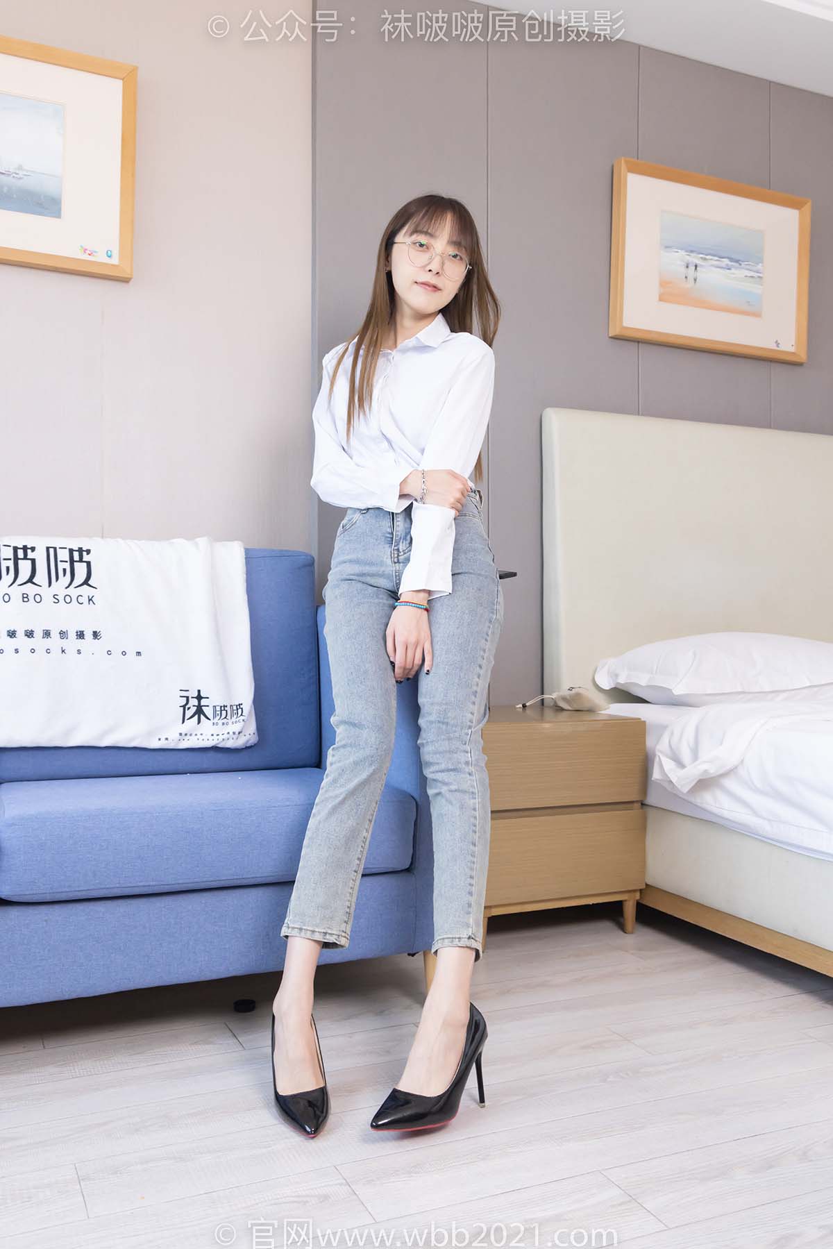 [BoBoSocks袜啵啵]NO.337 稚予-高跟鞋、高跟凉鞋、黑丝、裤里丝、裸足 BoBoSocks袜啵啵-第1张
