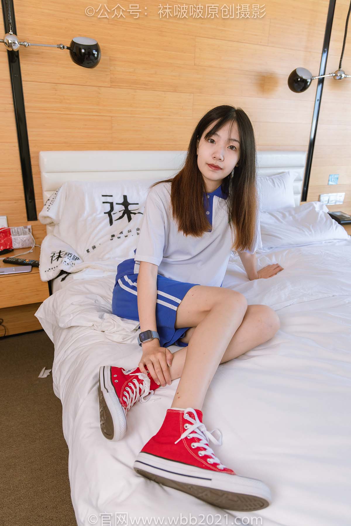 [BoBoSocks袜啵啵]NO.336 小甜豆-校服、帆布鞋、白棉袜、裸足 BoBoSocks袜啵啵-第1张