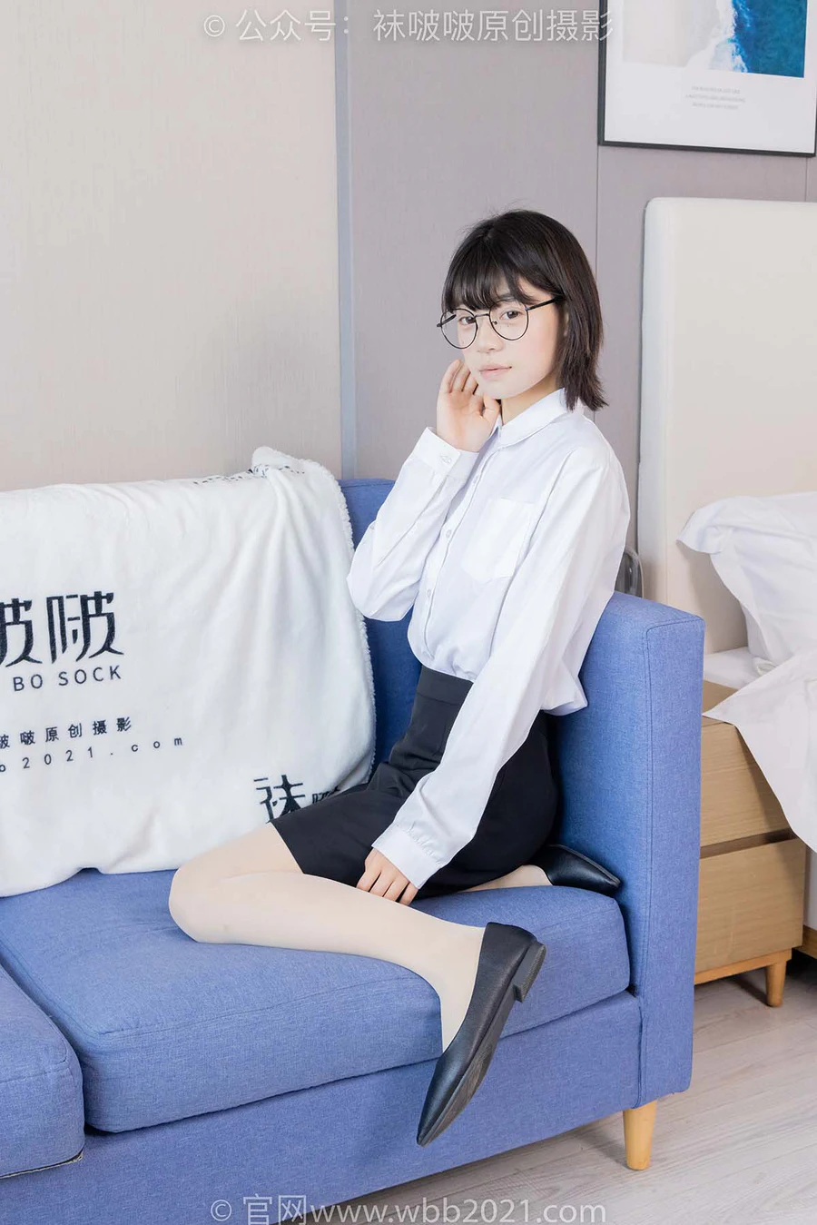 [BoBoSocks袜啵啵]NO.436 糯米-OL制服、两双平底鞋、薄黑丝、厚肉丝 BoBoSocks袜啵啵-第2张
