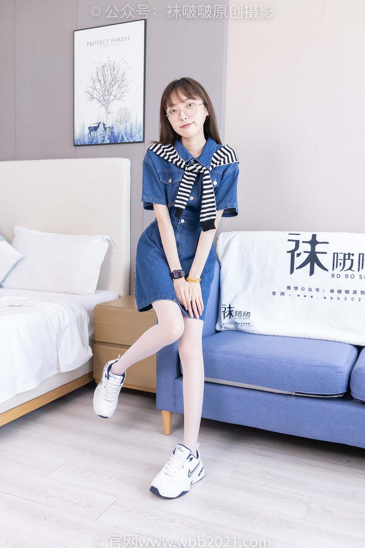 [BoBoSocks袜啵啵]NO.435 稚予-板鞋、运动鞋、白丝、肉丝 BoBoSocks袜啵啵-第1张