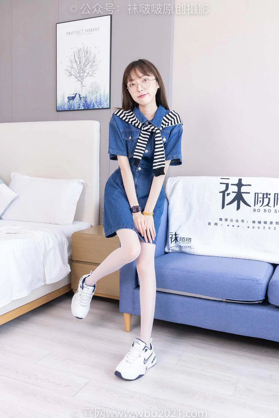 [BoBoSocks袜啵啵]NO.435 稚予-板鞋、运动鞋、白丝、肉丝 BoBoSocks袜啵啵-第1张
