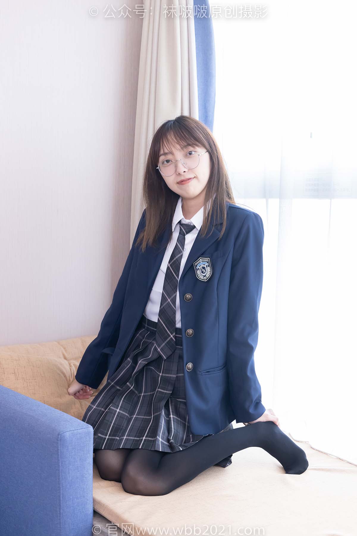 [BoBoSocks袜啵啵]NO.432 稚予-皮鞋、厚黑丝、jk制服 BoBoSocks袜啵啵-第2张