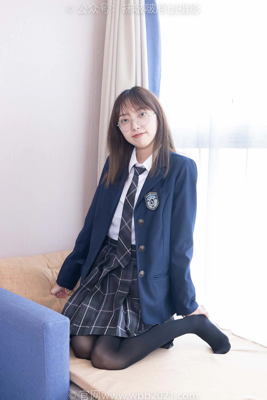 [BoBoSocks袜啵啵]NO.432 稚予-皮鞋、厚黑丝、jk制服 BoBoSocks袜啵啵-第2张