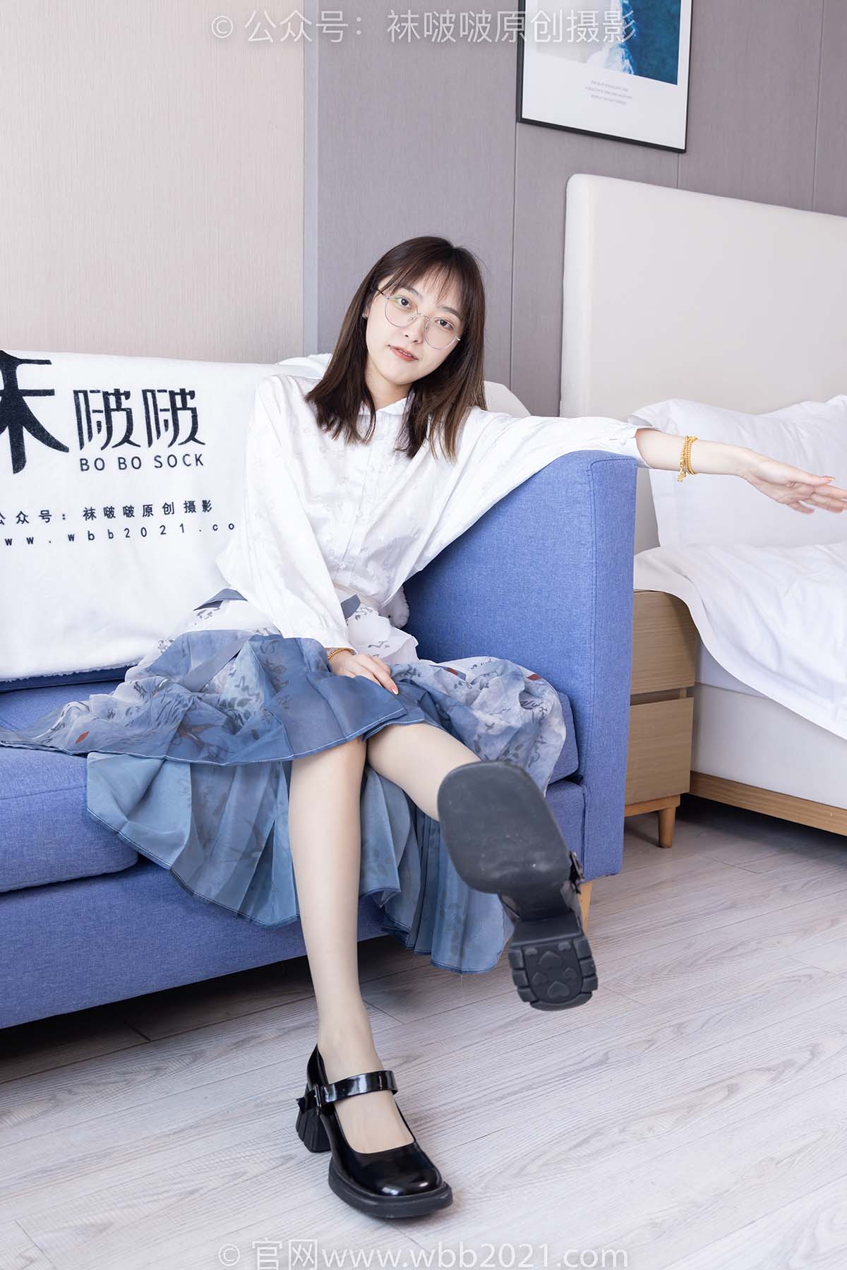 [BoBoSocks袜啵啵]NO.428 稚予-皮鞋、灰丝 BoBoSocks袜啵啵-第1张