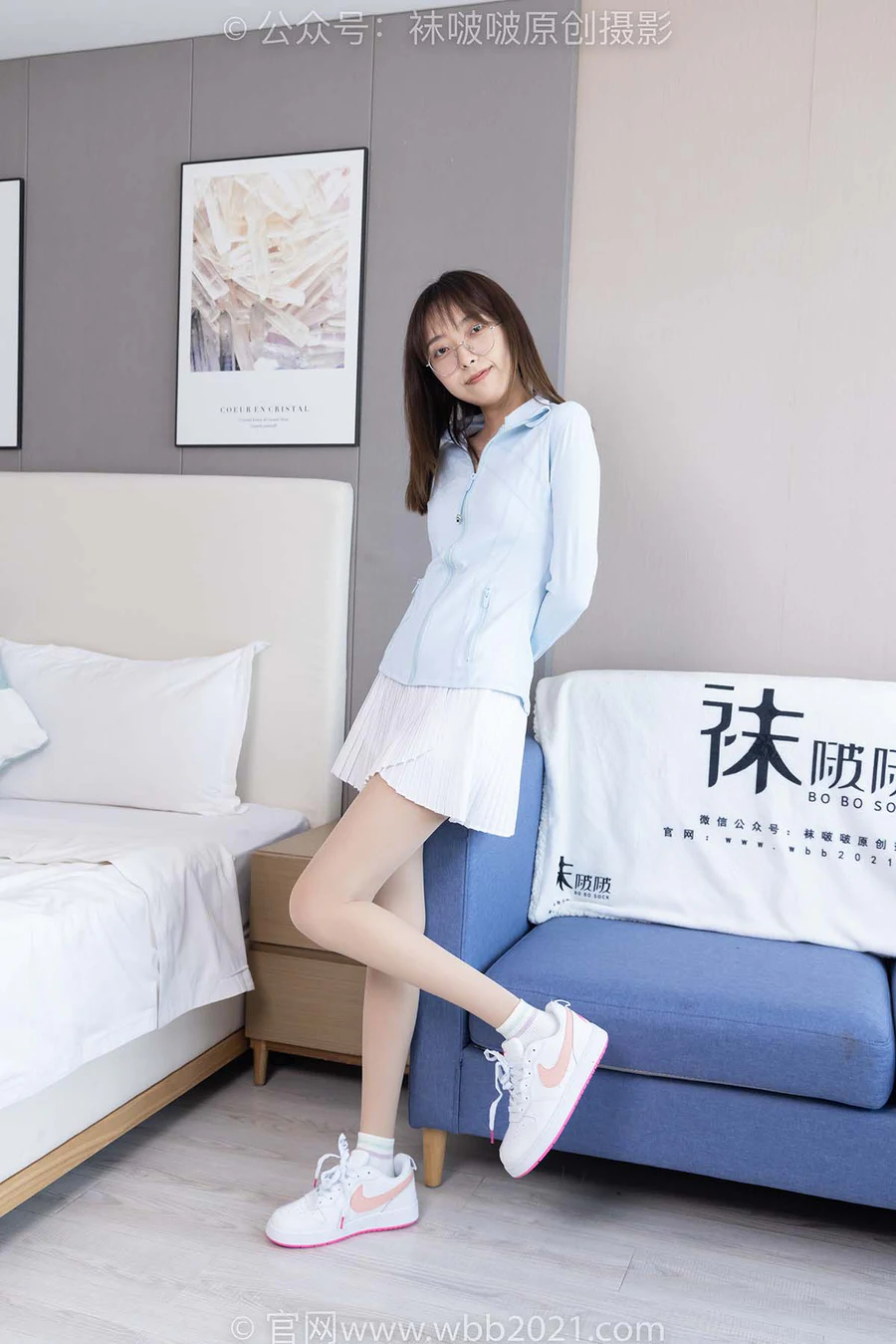 [BoBoSocks袜啵啵]NO.454 稚予-白棉袜、肉丝、板鞋 BoBoSocks袜啵啵-第1张
