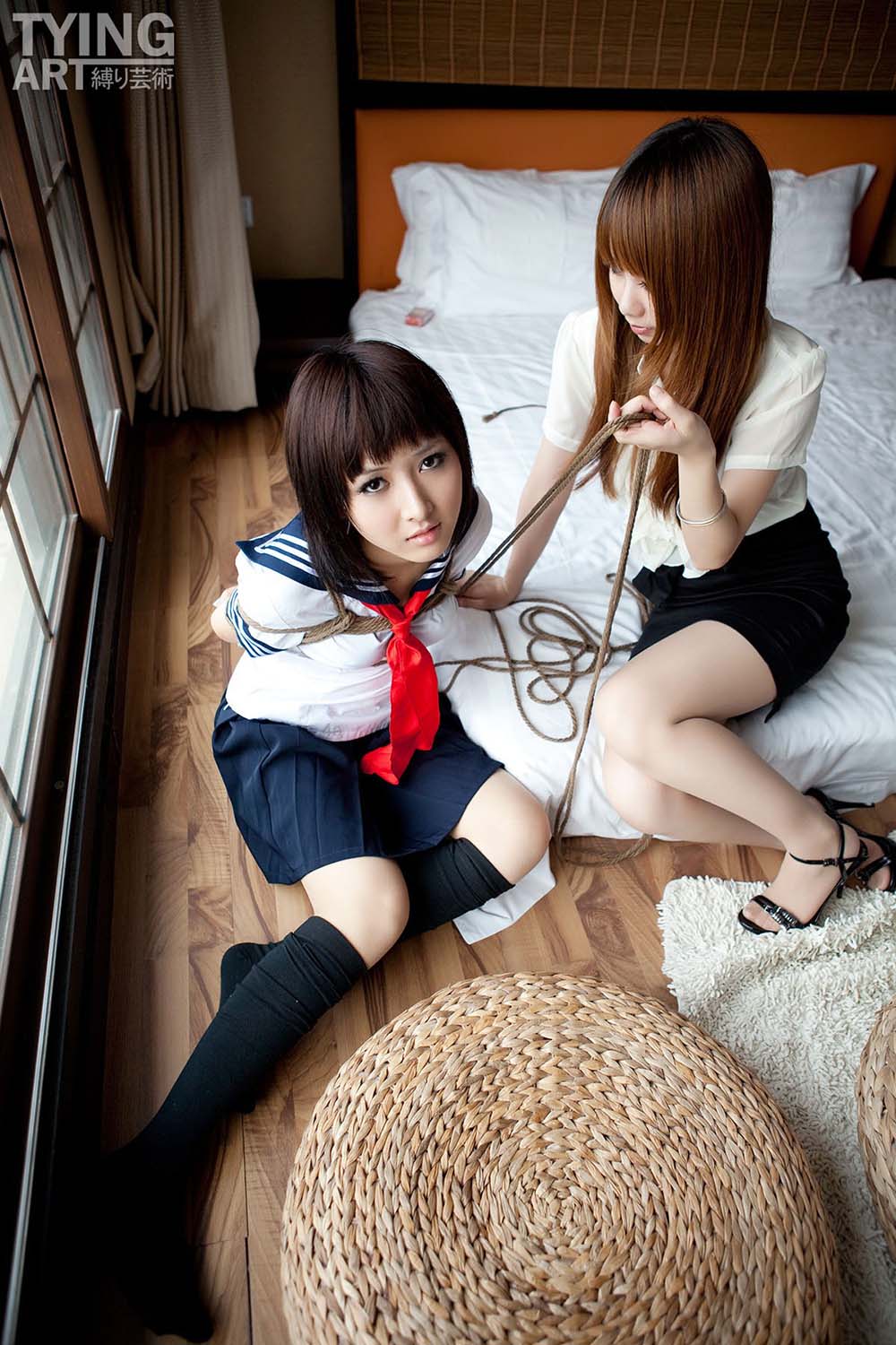 [禁忌摄影]Taboo-love NO.091 TyingArt 縛リ芸術 Dimdim & Shiryl OL & School Girl 1 JJSY禁忌摄影-第1张