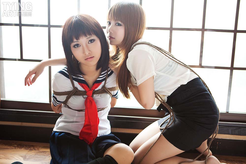 [禁忌摄影]Taboo-love NO.091 TyingArt 縛リ芸術 Dimdim & Shiryl OL & School Girl 1 JJSY禁忌摄影-第2张