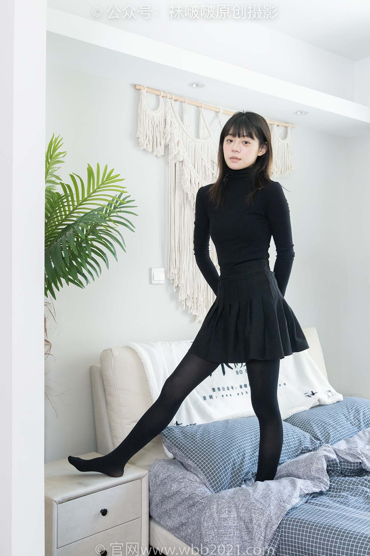 [BoBoSocks袜啵啵]NO.466 糯米-皮鞋、厚黑丝 BoBoSocks袜啵啵-第2张