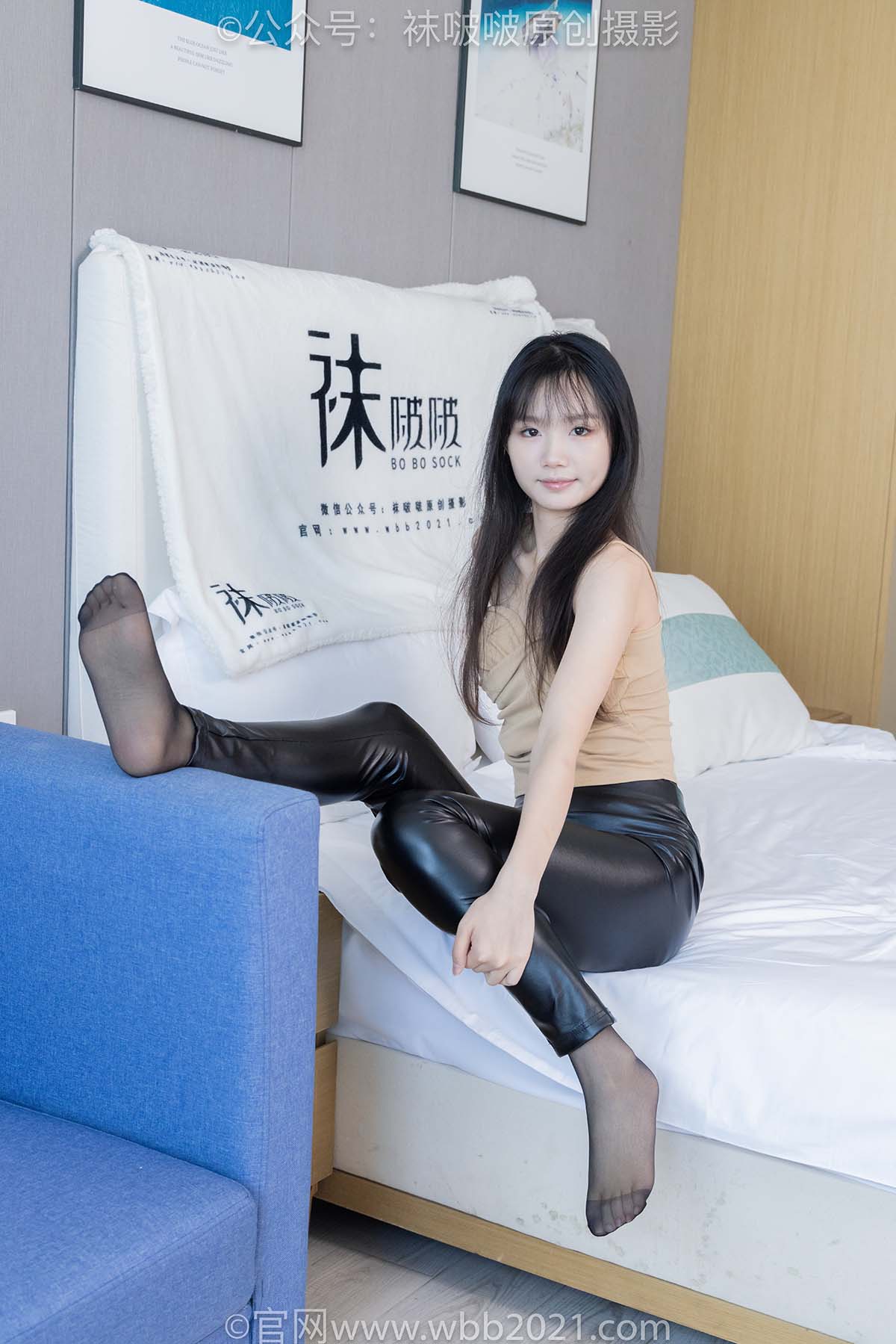[BoBoSocks袜啵啵]NO.515 甜甜圈-高跟鞋、薄黑丝、皮裤裤里丝 BoBoSocks袜啵啵-第2张