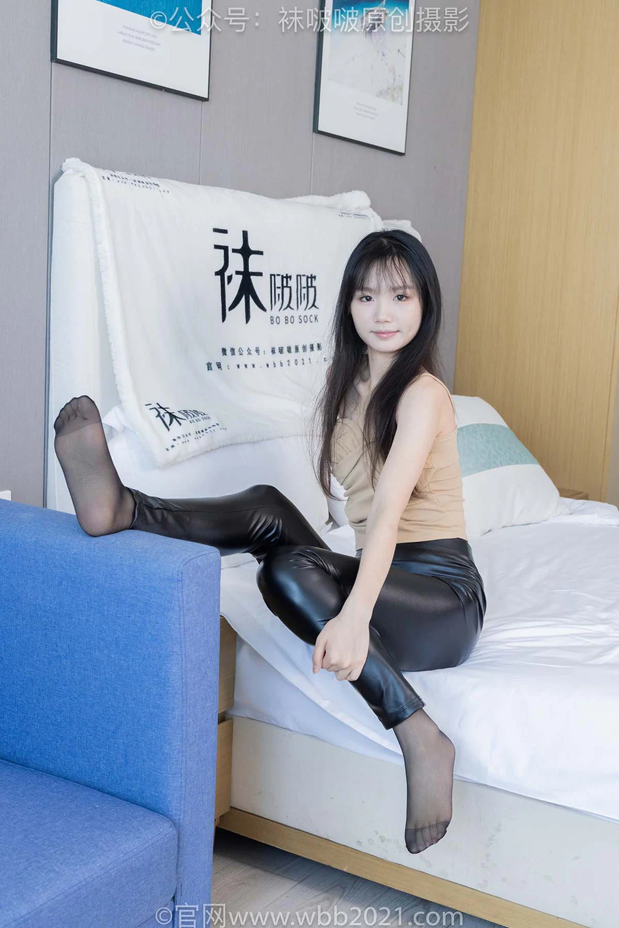 [BoBoSocks袜啵啵]NO.515 甜甜圈-高跟鞋、薄黑丝、皮裤裤里丝 BoBoSocks袜啵啵-第2张