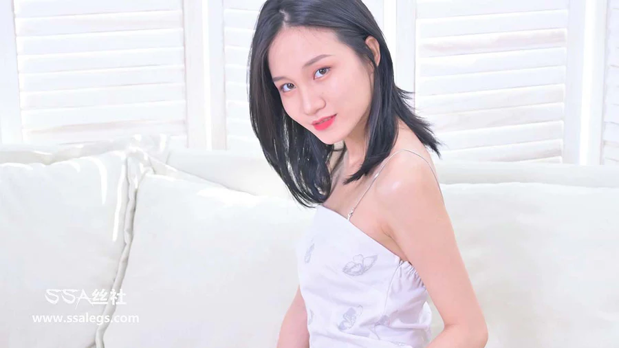 [SSA丝社]短片 NO.0017 晶晶 沙发上的晶灵 SSA丝社短片-第1张
