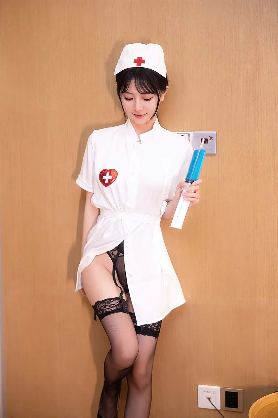 谢小蒽(幼幼) – 白色护士 JPJX极品精选-第1张