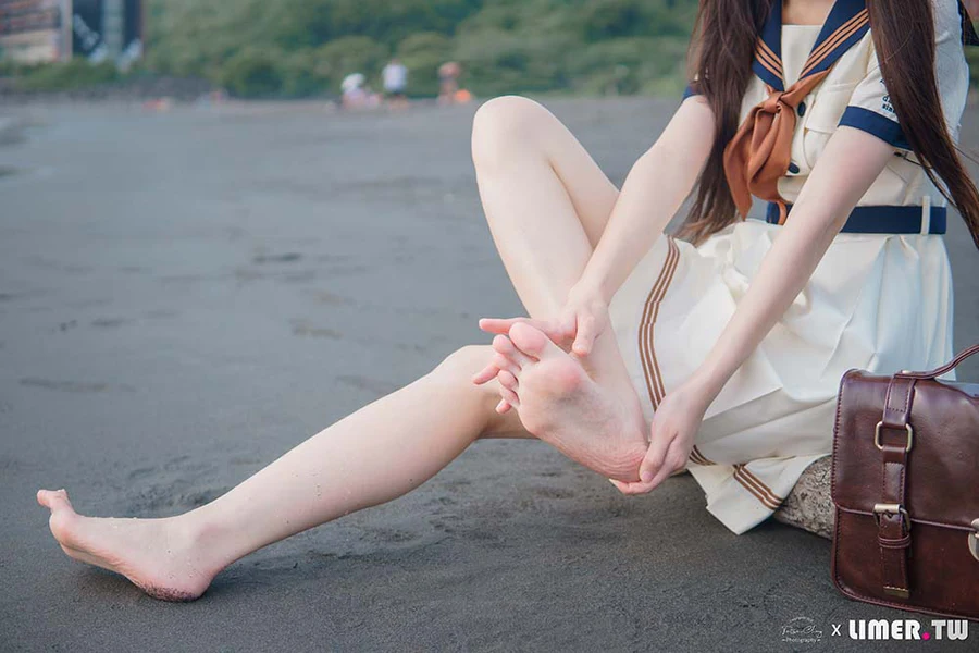 Limerence原创 NO.044 海蓝 JK盛夏服海边戏水 Limerence-第1张