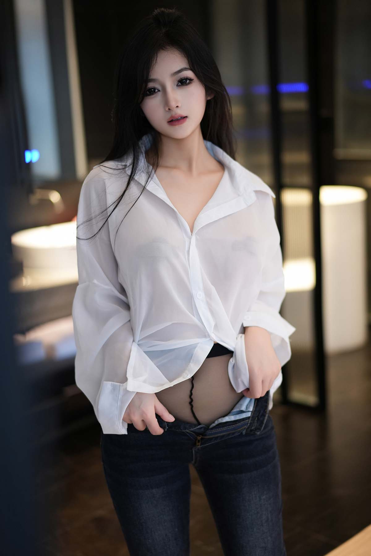 谭小灵 – 牛仔裤 JPJX极品精选-第1张