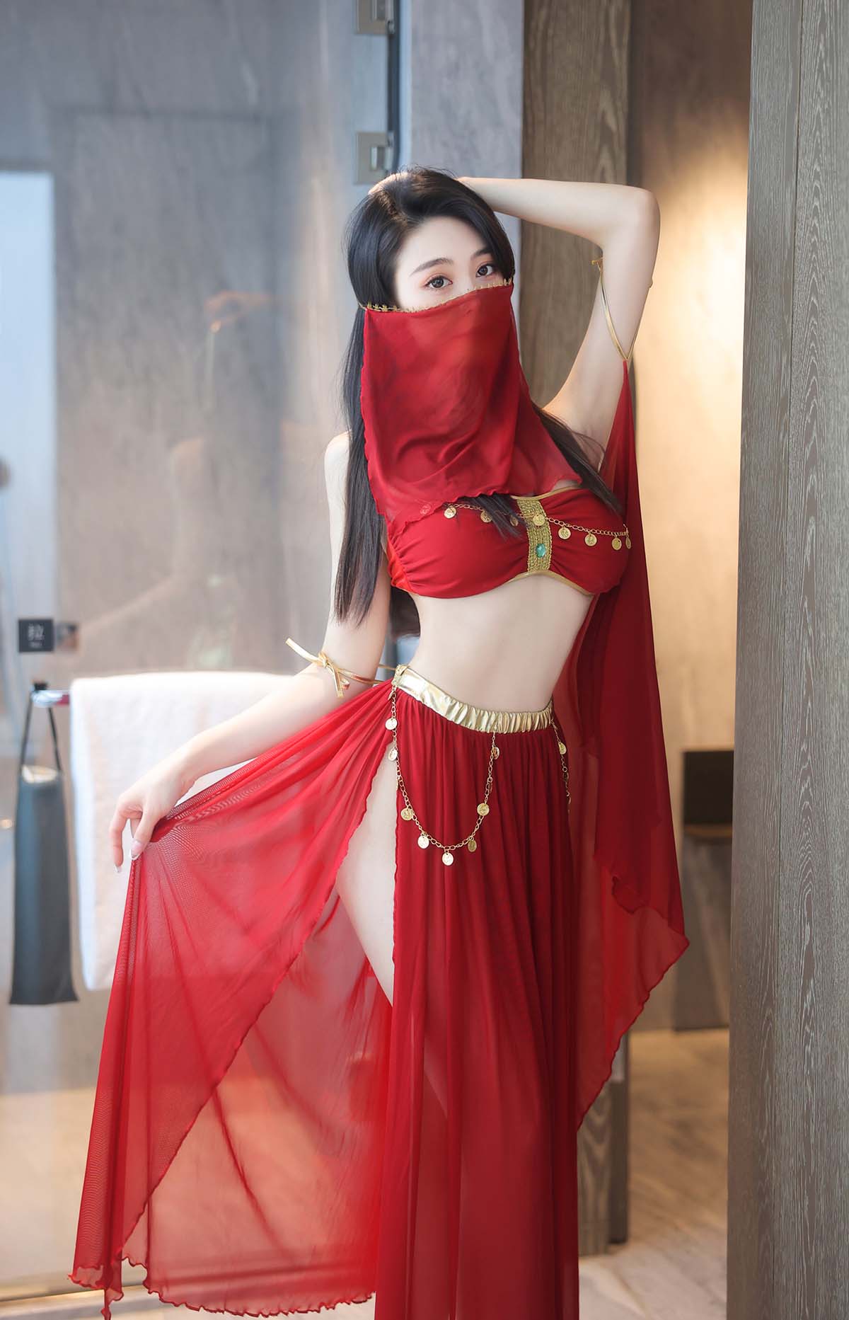 清妙 – 红色舞裙 JPJX极品精选-第1张
