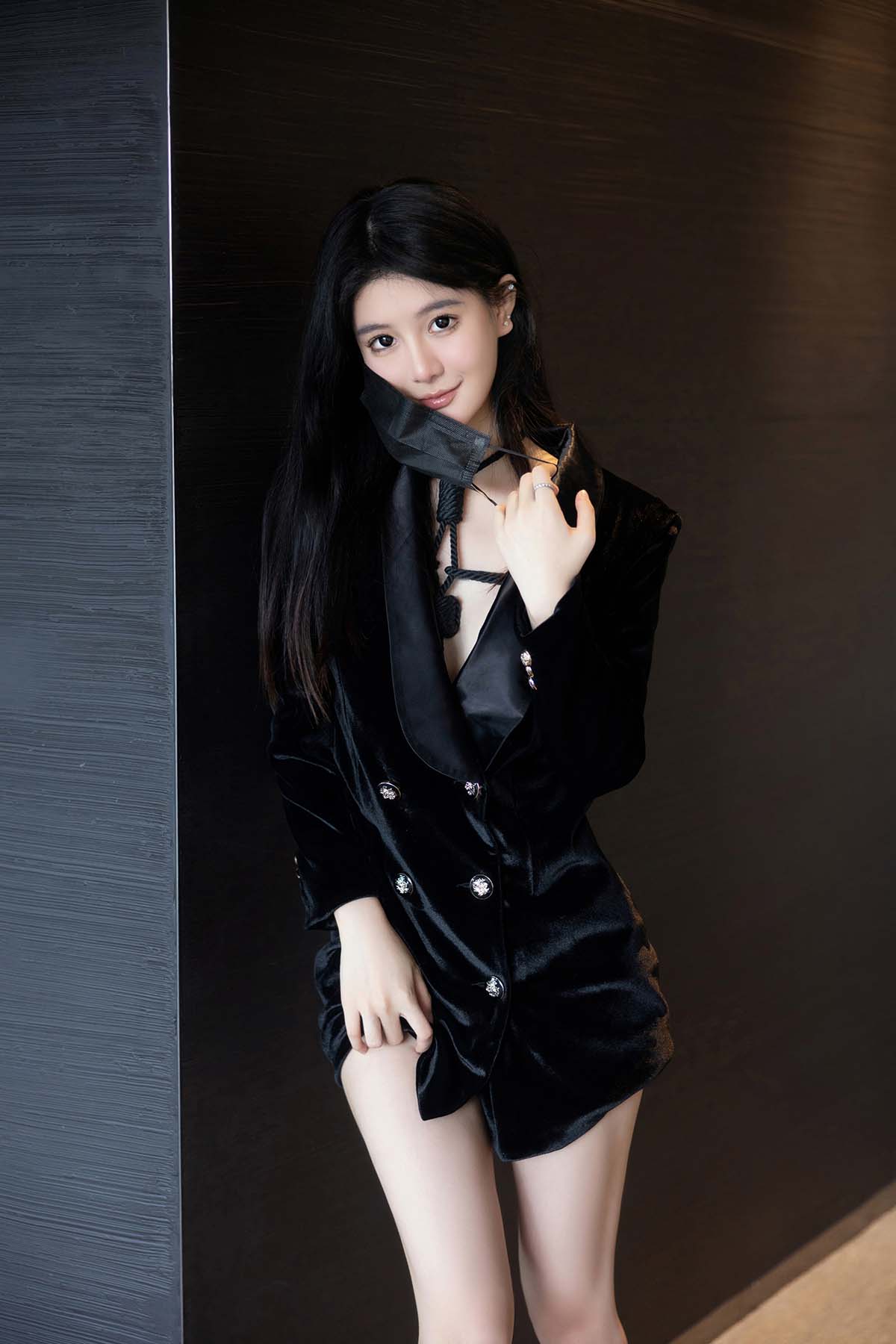 谢小蒽(幼幼) – 黑色绳缚写真 JPJX极品精选-第1张