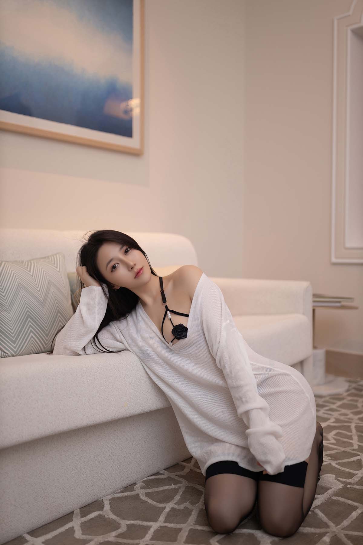 秀人名模鱼子酱Fish《黑色玫瑰》 JPJX极品精选-第2张