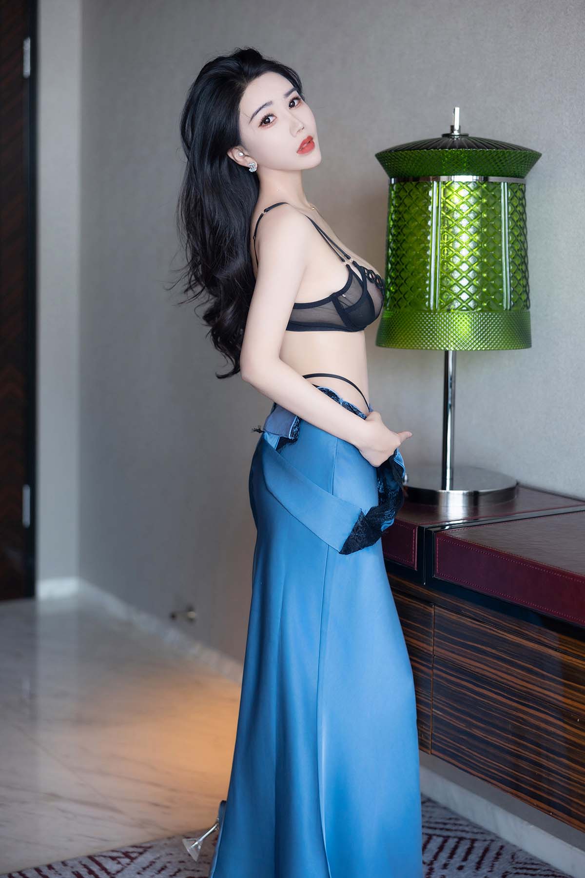 李若汐 – 蓝色情趣内衣 JPJX极品精选-第1张