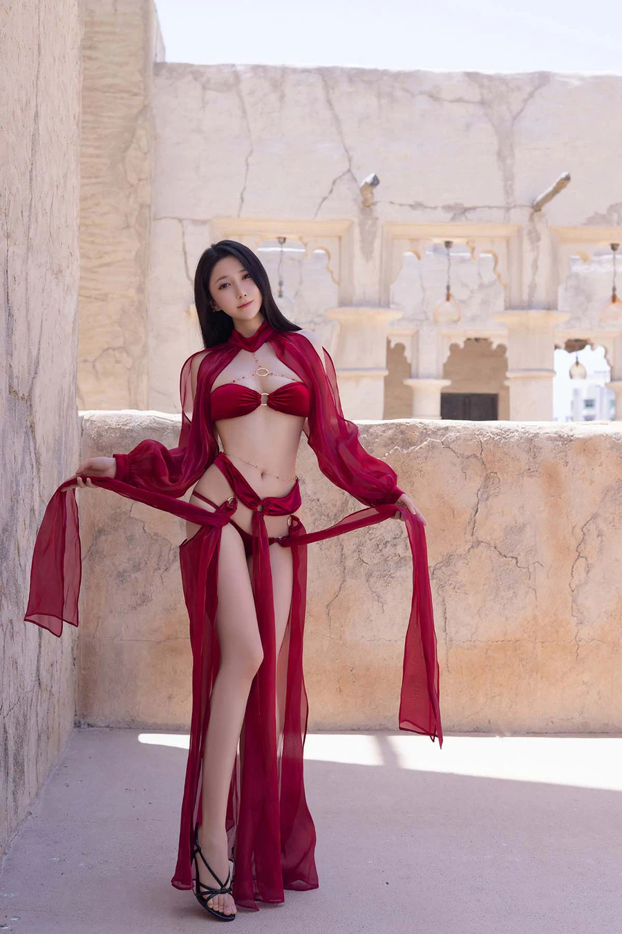 秀人名模鱼子酱Fish《惊红之舞》写真 JPJX极品精选-第2张