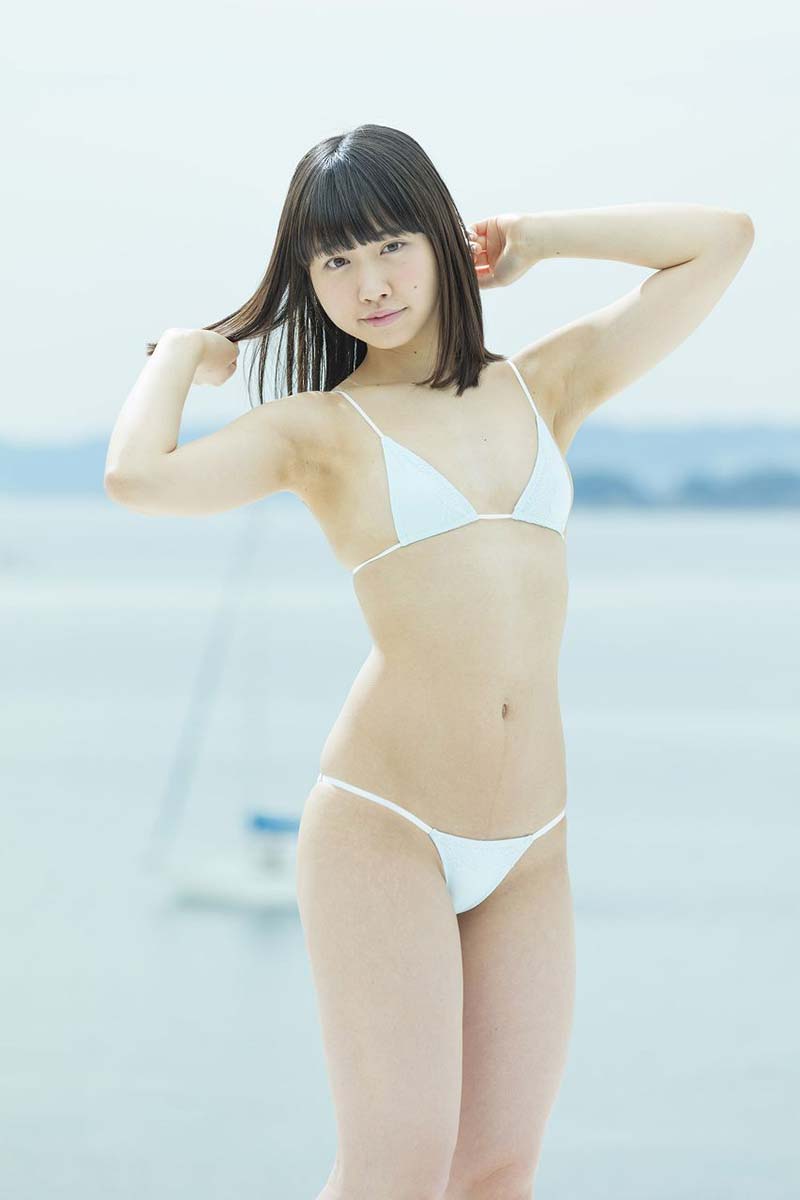 [@Crepe]NO.0332 2017.08.20 Miku Takaoka 高岡未來 – Light blue swimwear @Crepe-第1张