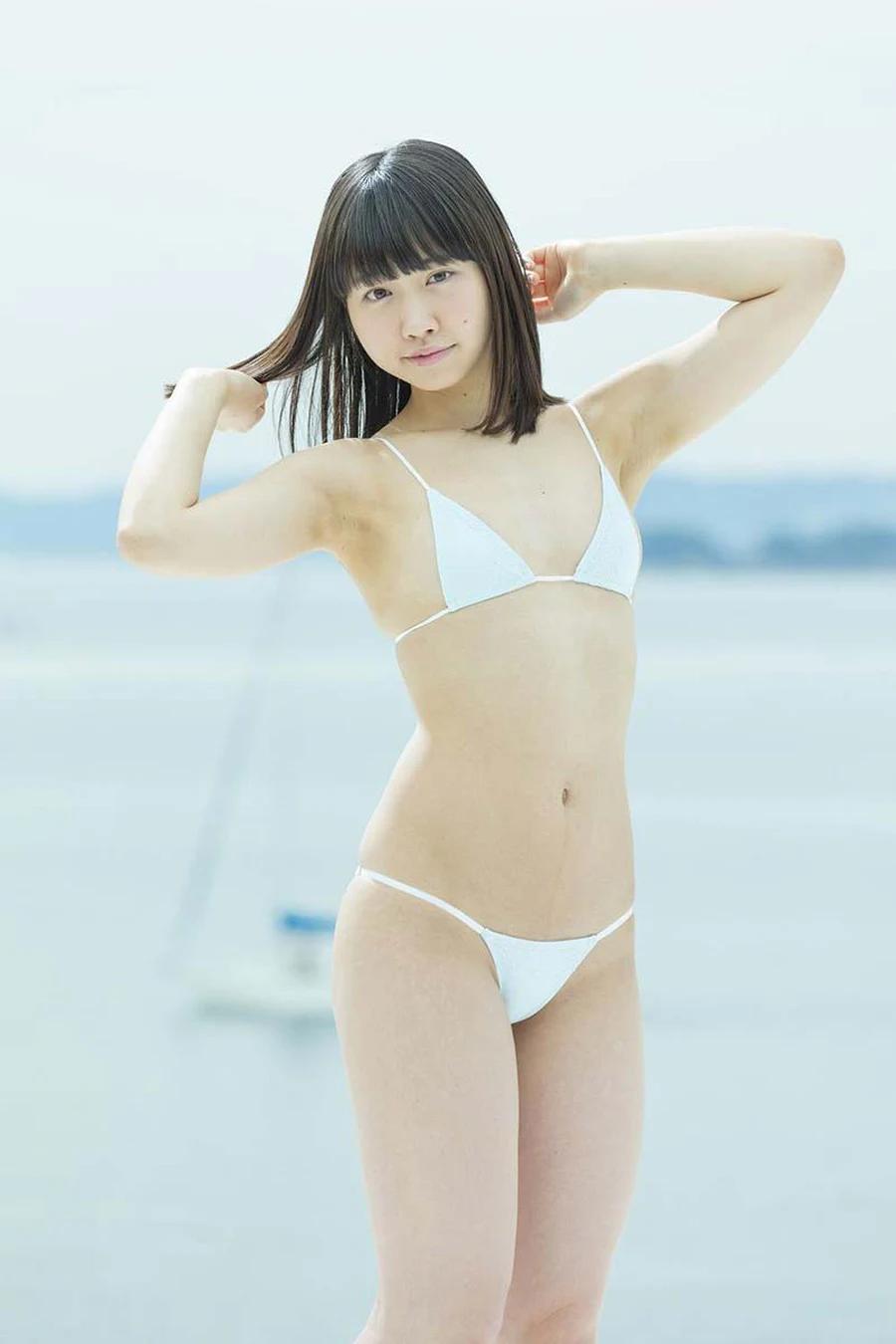 [@Crepe]NO.0332 2017.08.20 Miku Takaoka 高岡未來 – Light blue swimwear @Crepe-第1张