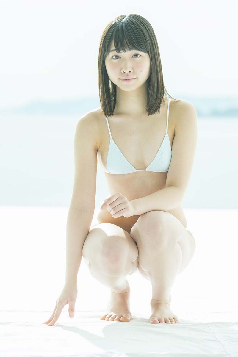 [@Crepe]NO.0330 2017.08.12 Miku Takaoka 高岡未來 – light blue swimwear @Crepe-第1张