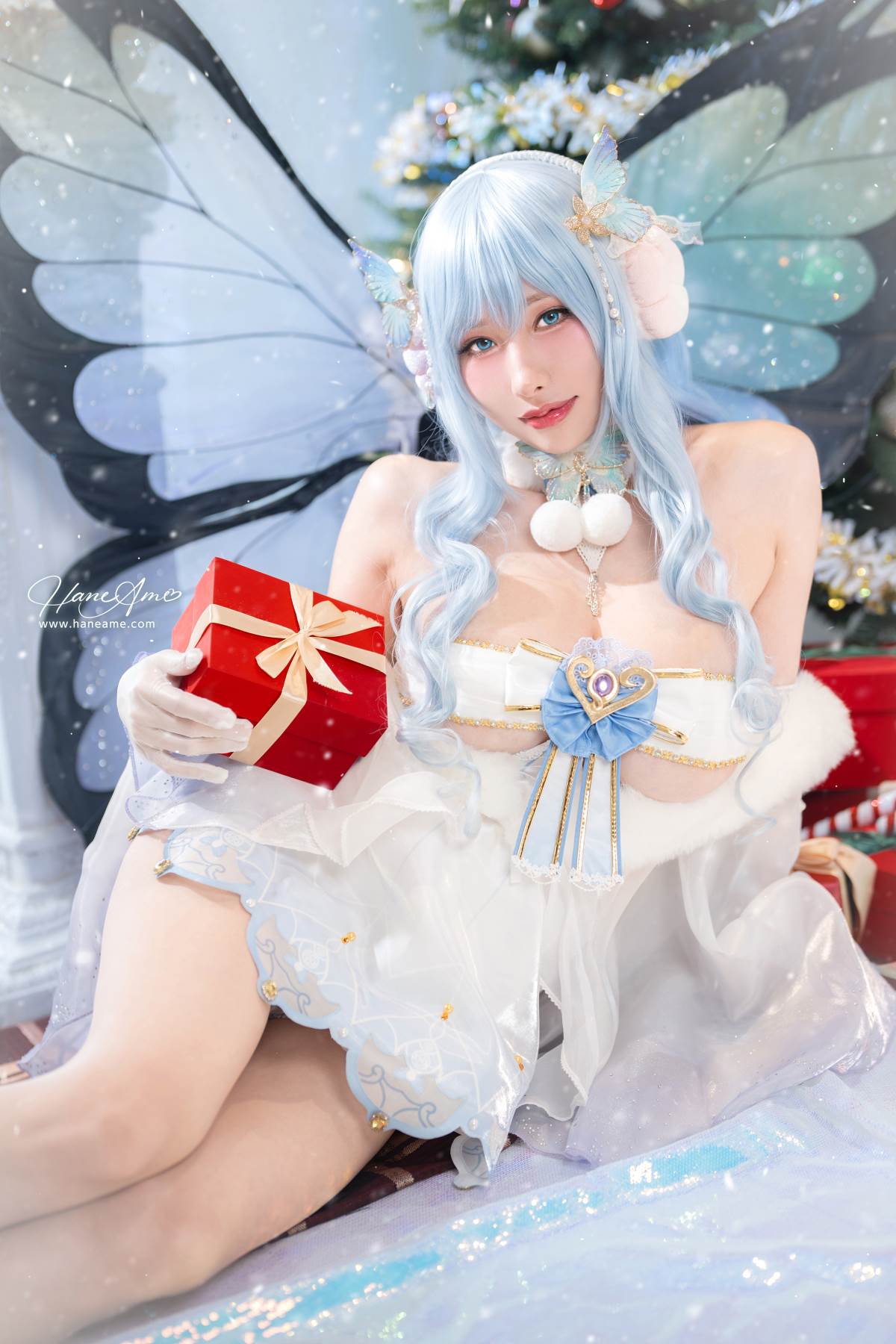 Hane Ame 雨波写真 – 圣诞蝴蝶精灵 Cosplay-第1张