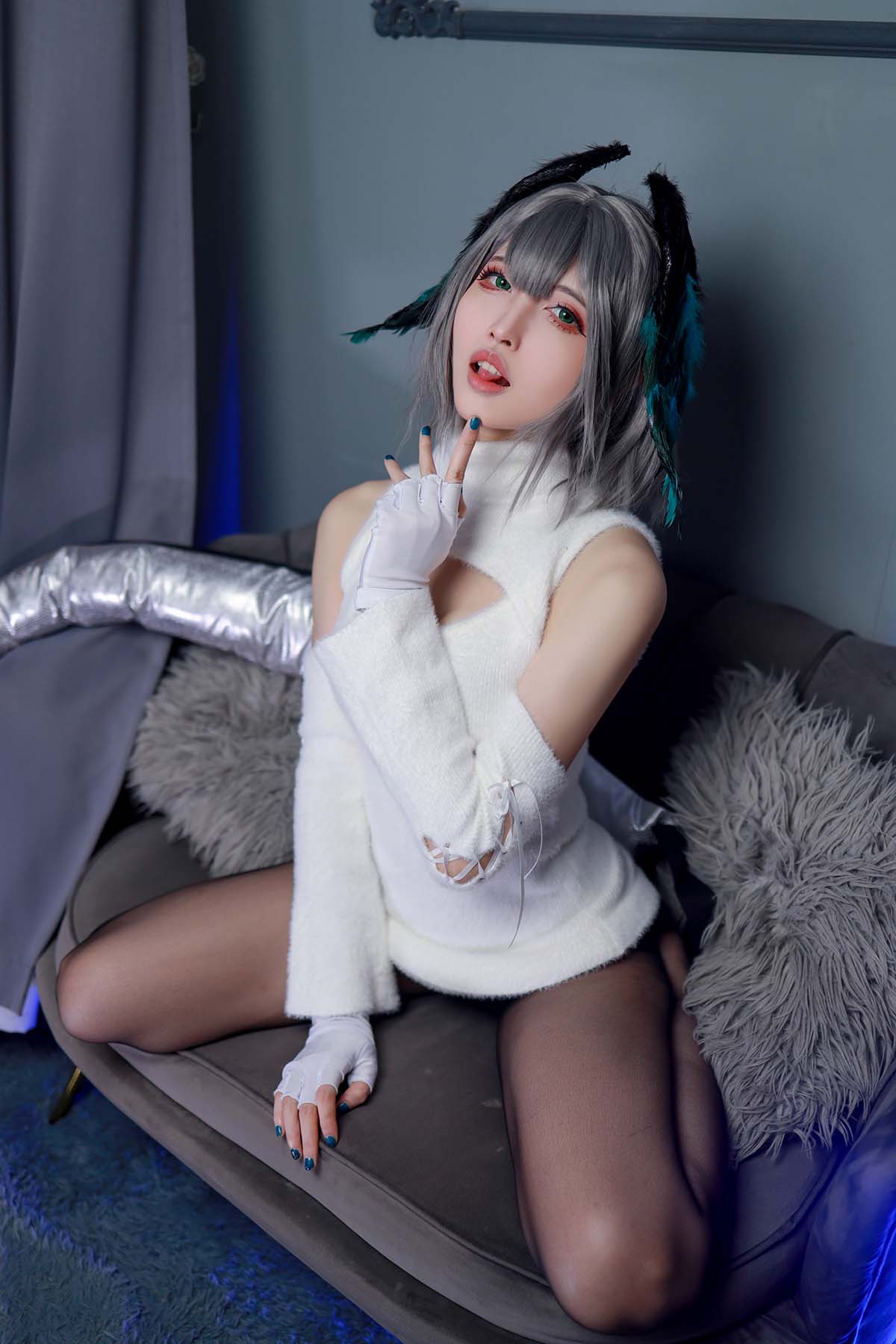 山崎雷纳 – 阿克奈兹霍尔海亚竖毛衣 Cosplay-第1张