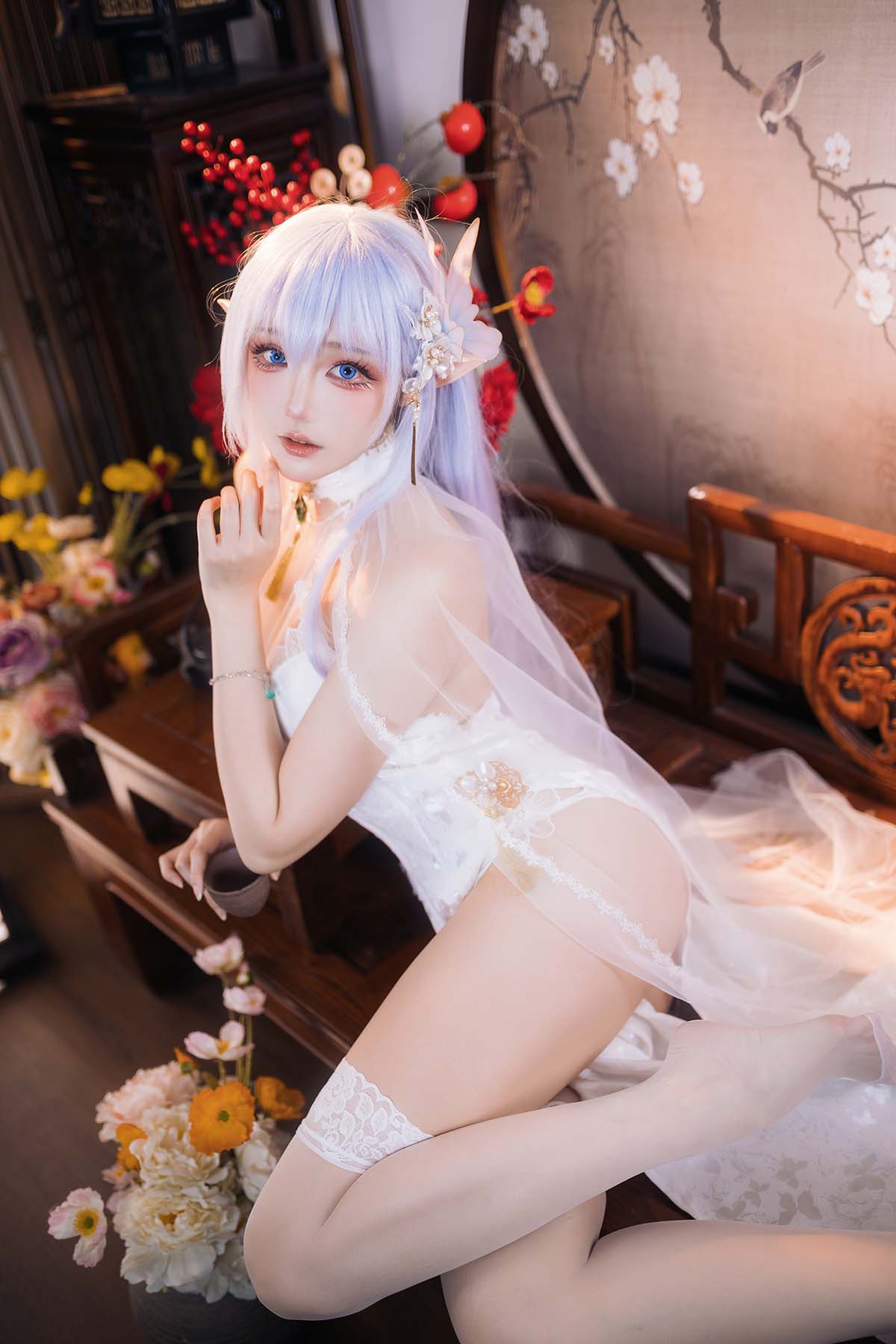 瓜希酱 – 阿尔比恩旗袍 Cosplay-第1张