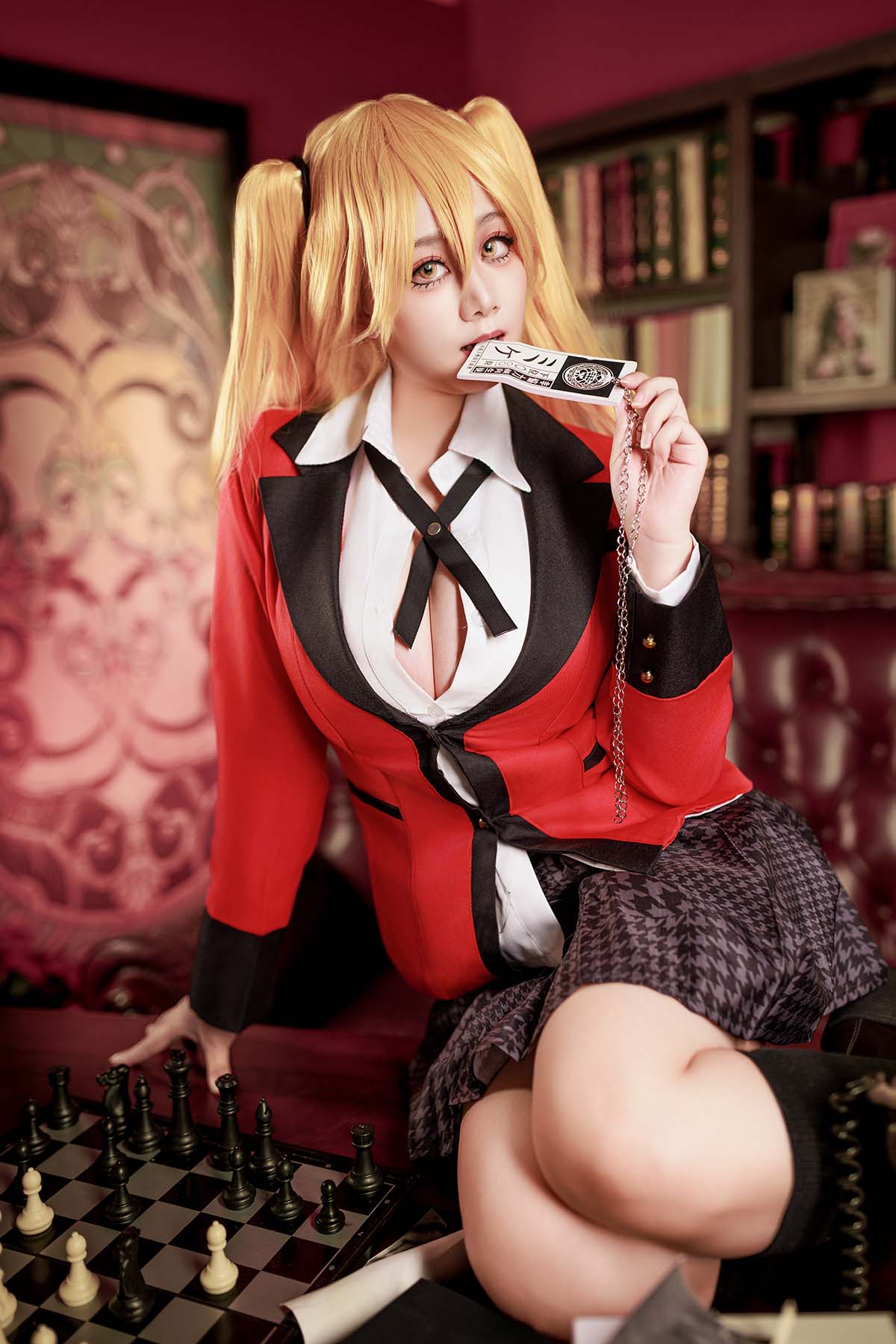 阿雪雪 – 狂赌之渊 早乙女芽亚里 制服 Cosplay-第1张