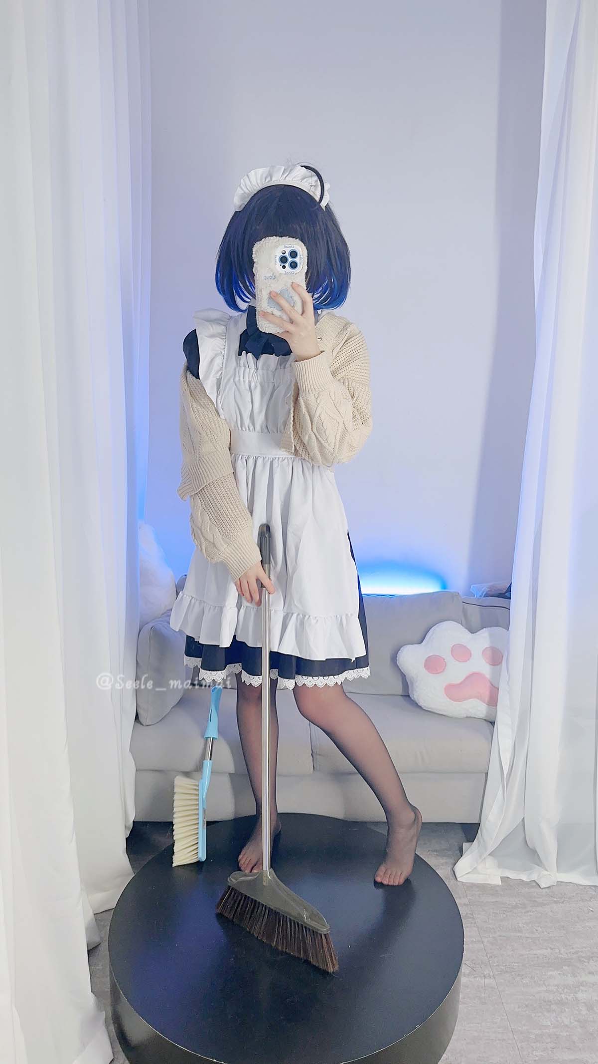 Seele麦麦 – 麦麦的回忆录 希儿女仆（黑） Cosplay-第1张
