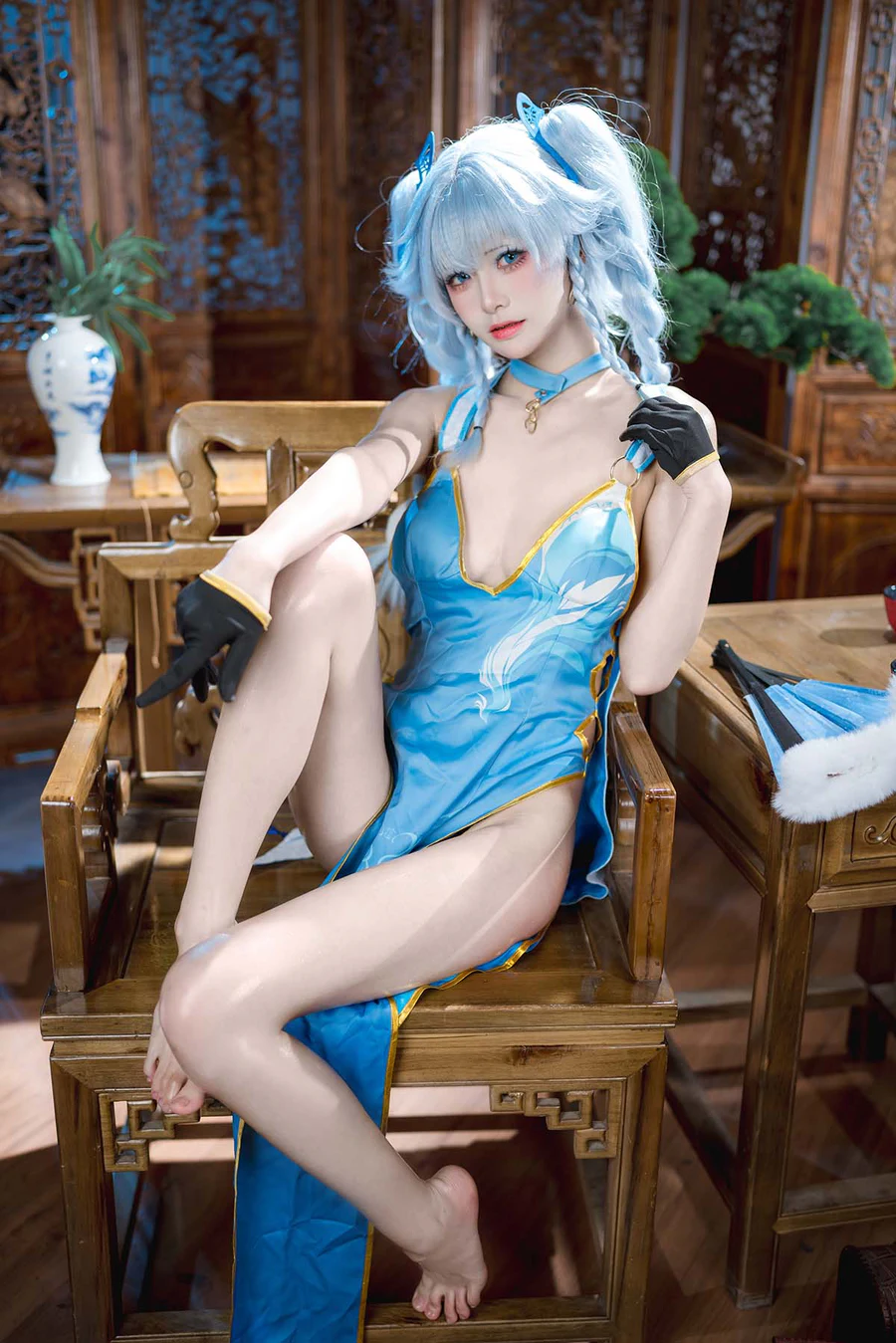 九柒喵 – 翠雀媚 Cosplay-第1张