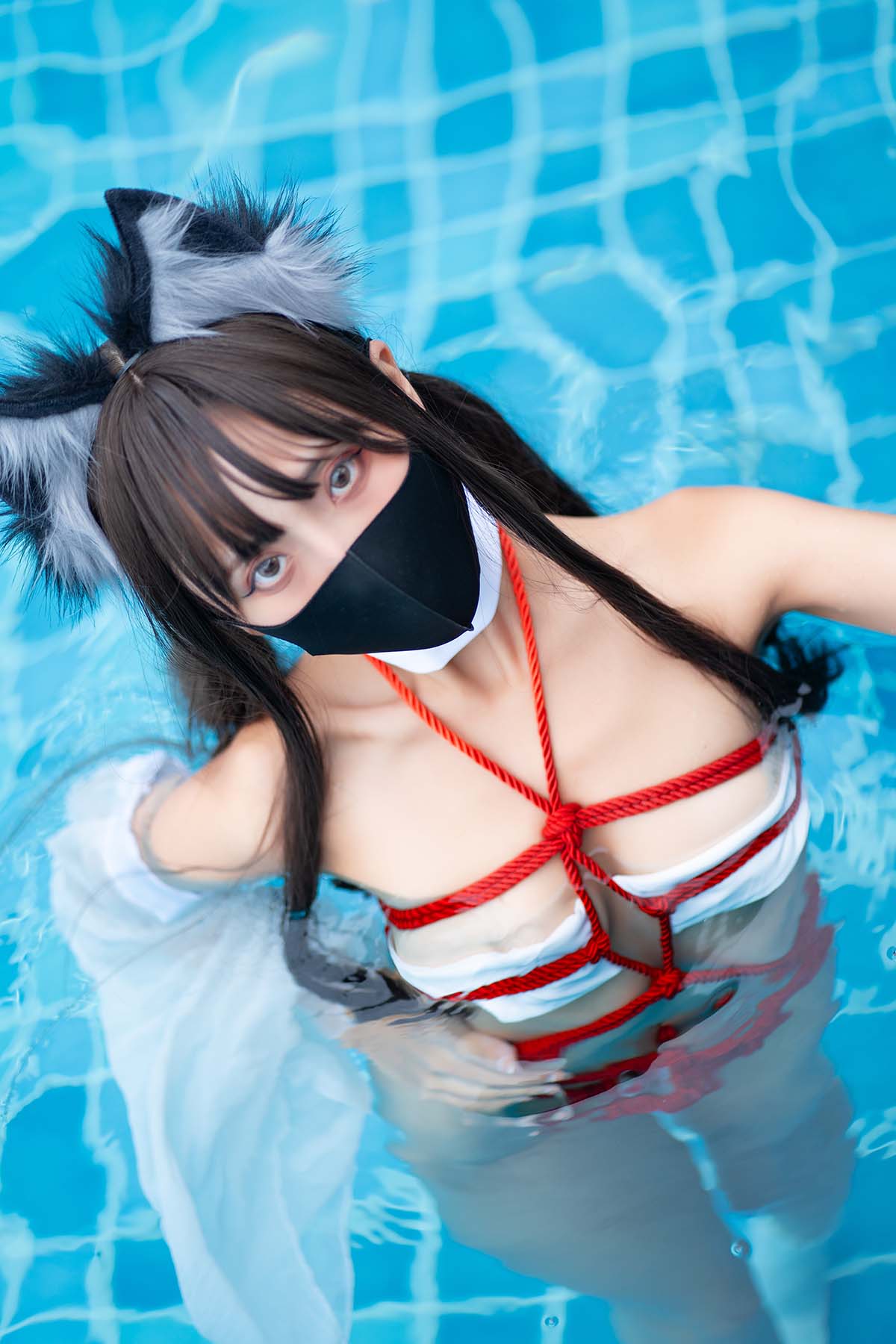 三水子 – 束缚巫女 Cosplay-第1张