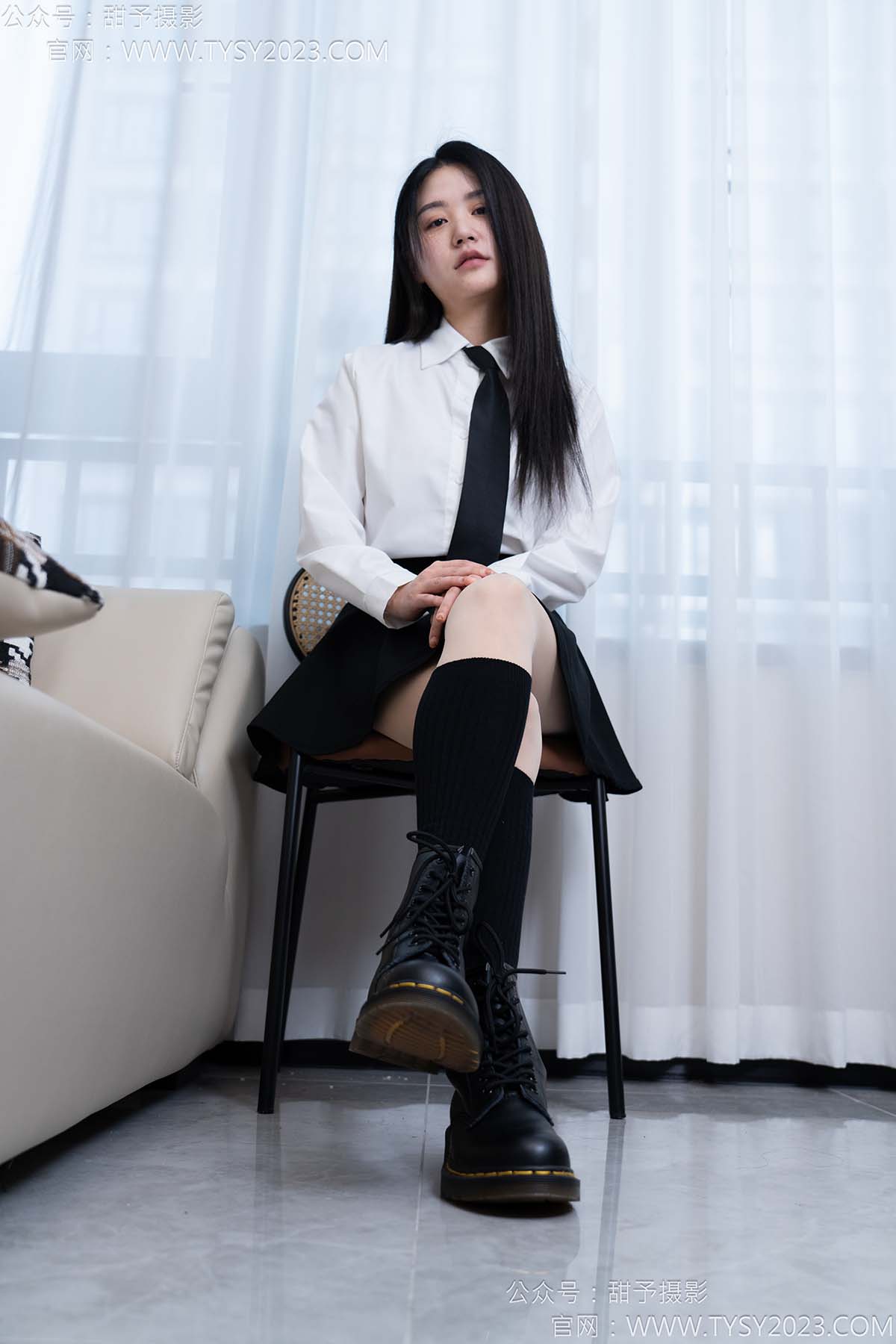 甜予摄影 NO.168 澜澜-短靴、小腿袜、肉丝 TYSY甜予摄影-第2张