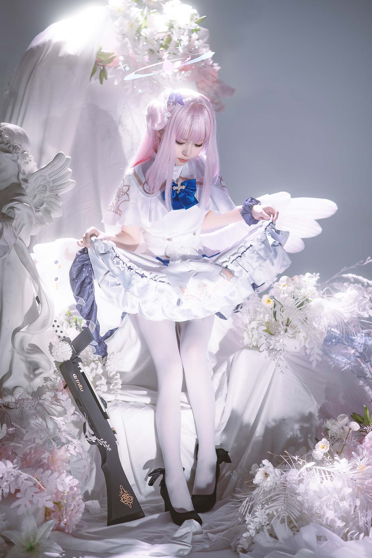 矢量鱼 – 蔚蓝档案 圣园未花 Cosplay-第1张
