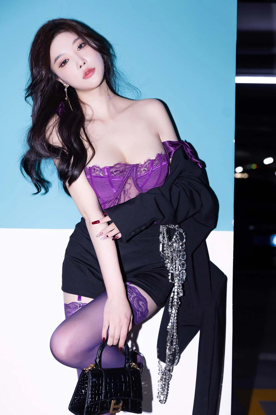 杨晨晨Yome – 紫色轻透情趣 JPJX极品精选-第1张