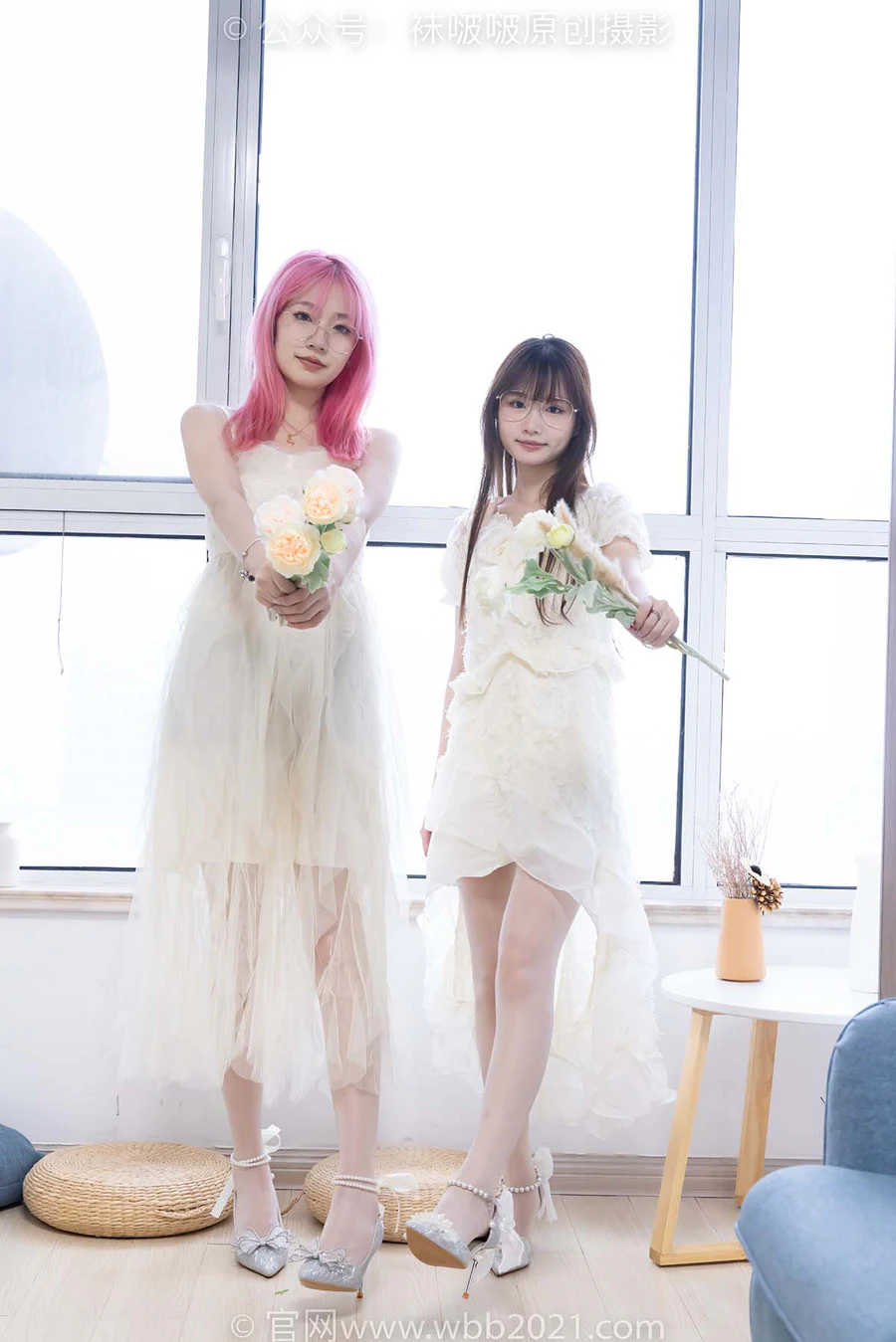 [BoBoSocks袜啵啵]NO.563 小甜豆甜甜圈-高跟鞋、油亮白丝、裸足 BoBoSocks袜啵啵-第1张