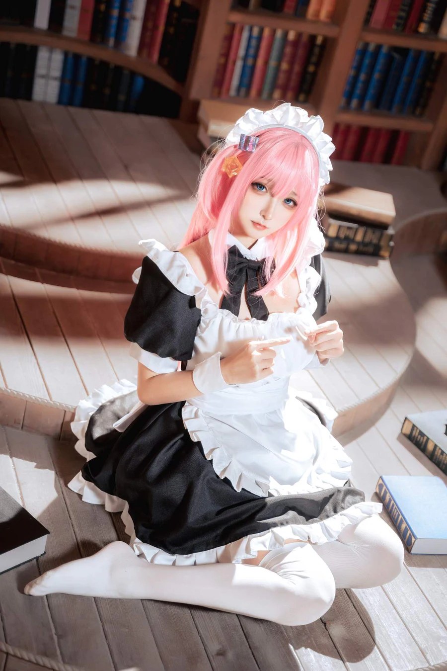 Seya-狮砸 – 孤独摇滚 后藤一里 女仆 Cosplay-第1张