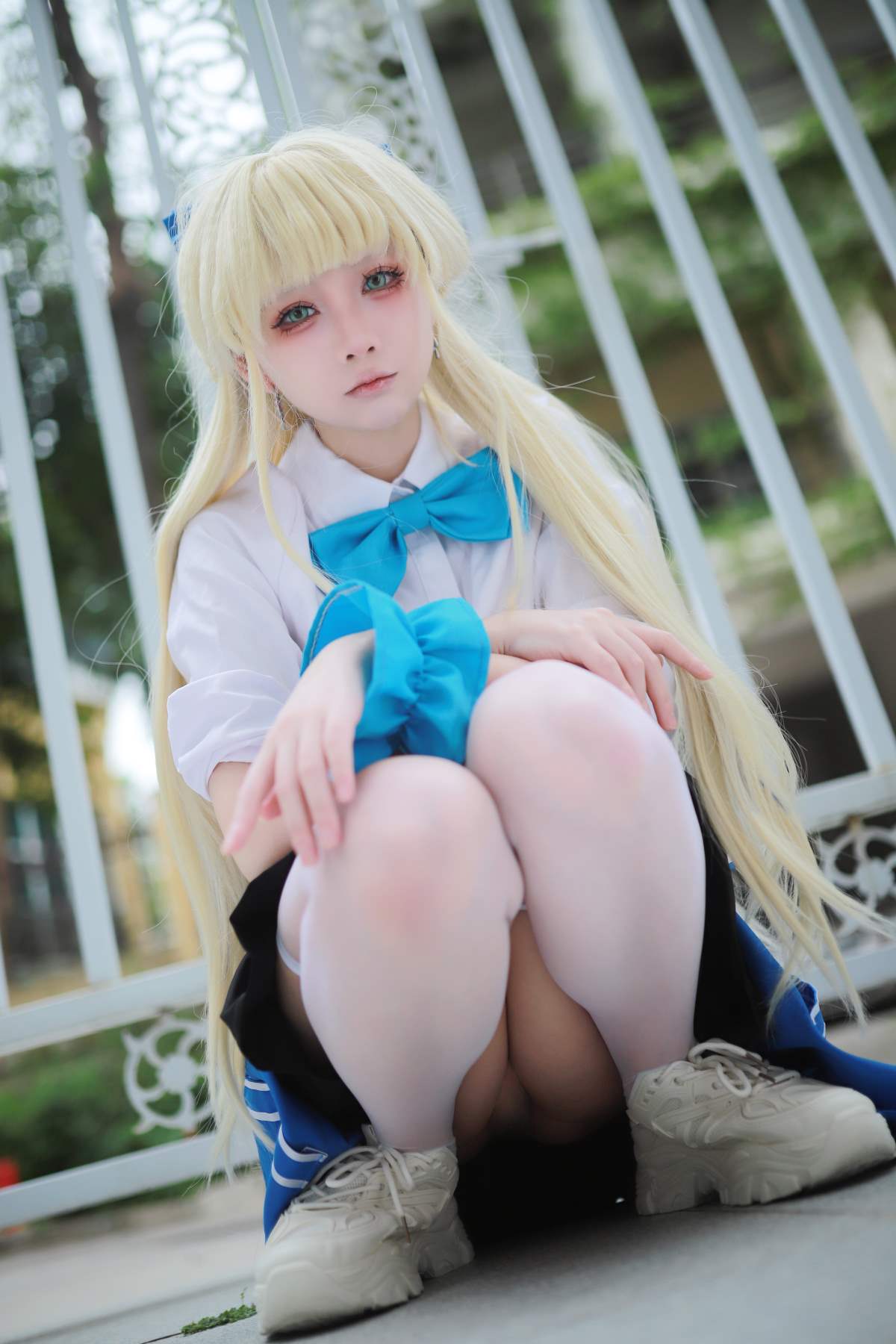 上杉绘梨落 – 蔚蓝档案 飞鸟马时 校服 Cosplay-第1张