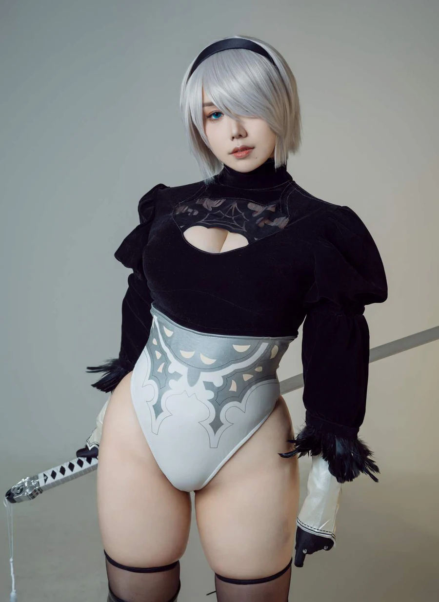 麻花麻花酱 – 尼尔：机械纪元 2B Cosplay-第1张