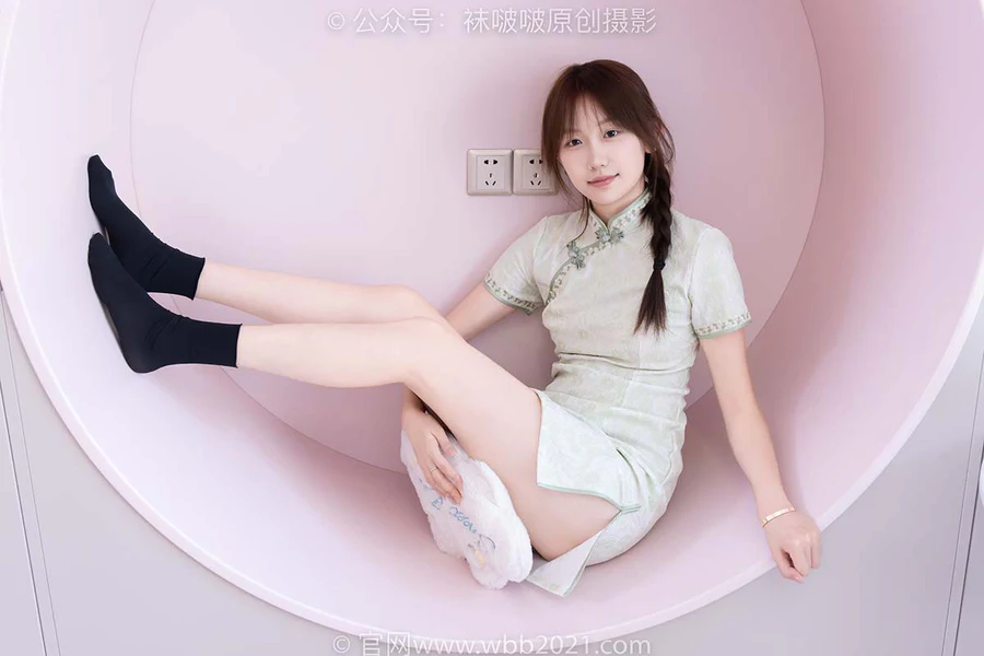 [BoBoSocks袜啵啵]NO.577 香菜-皮鞋、平底鞋、肉色船袜、黑棉袜、旗袍 BoBoSocks袜啵啵-第2张