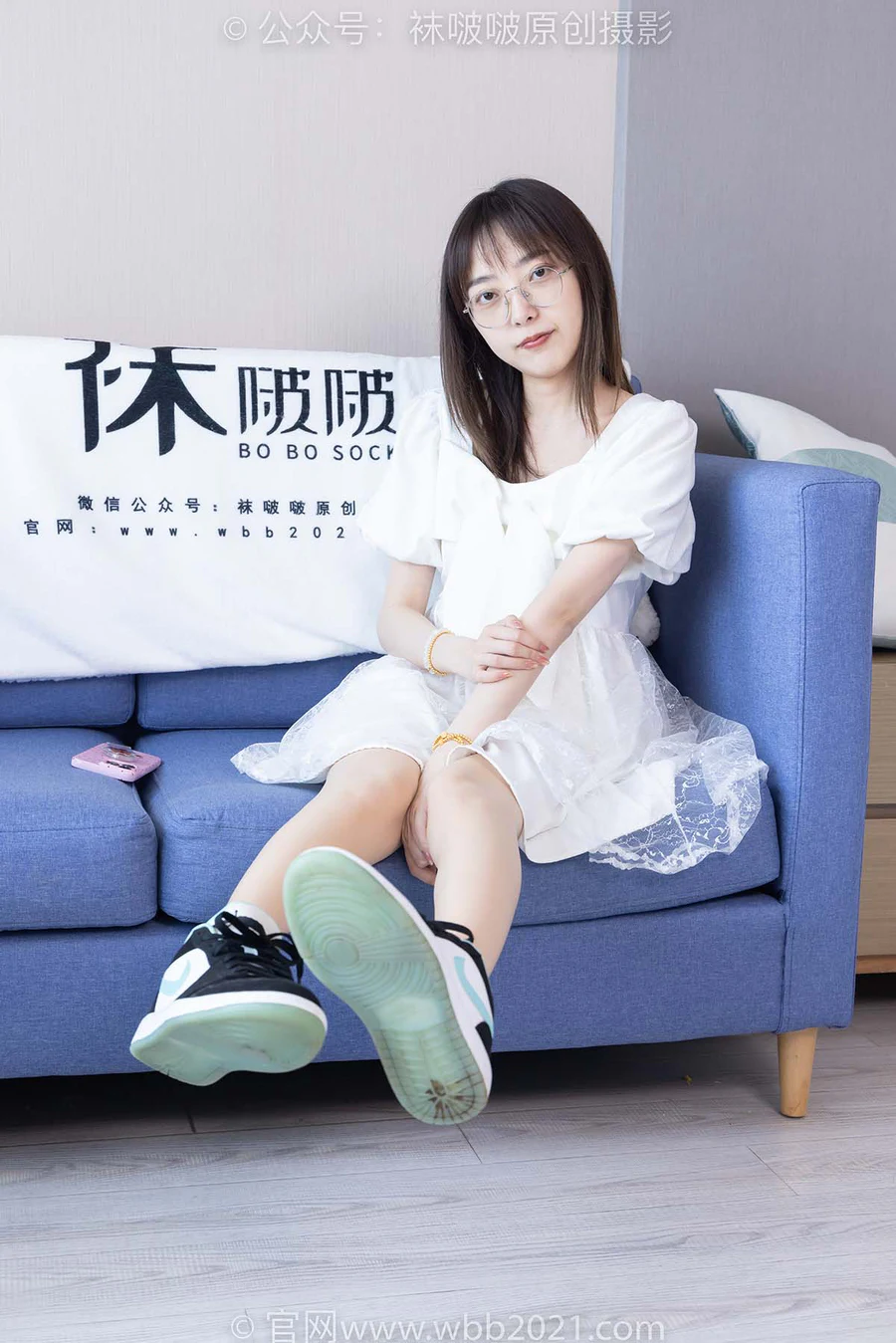 [BoBoSocks袜啵啵]NO.574 稚予-板鞋、白棉袜、薄肉丝 BoBoSocks袜啵啵-第1张