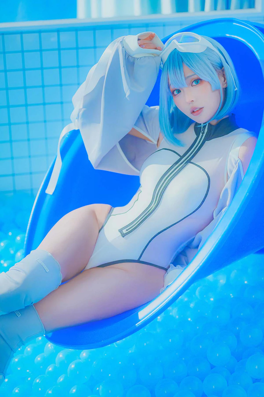 Ely_eee(ElyEE子) – Clear Blue Drift Cosplay-第1张