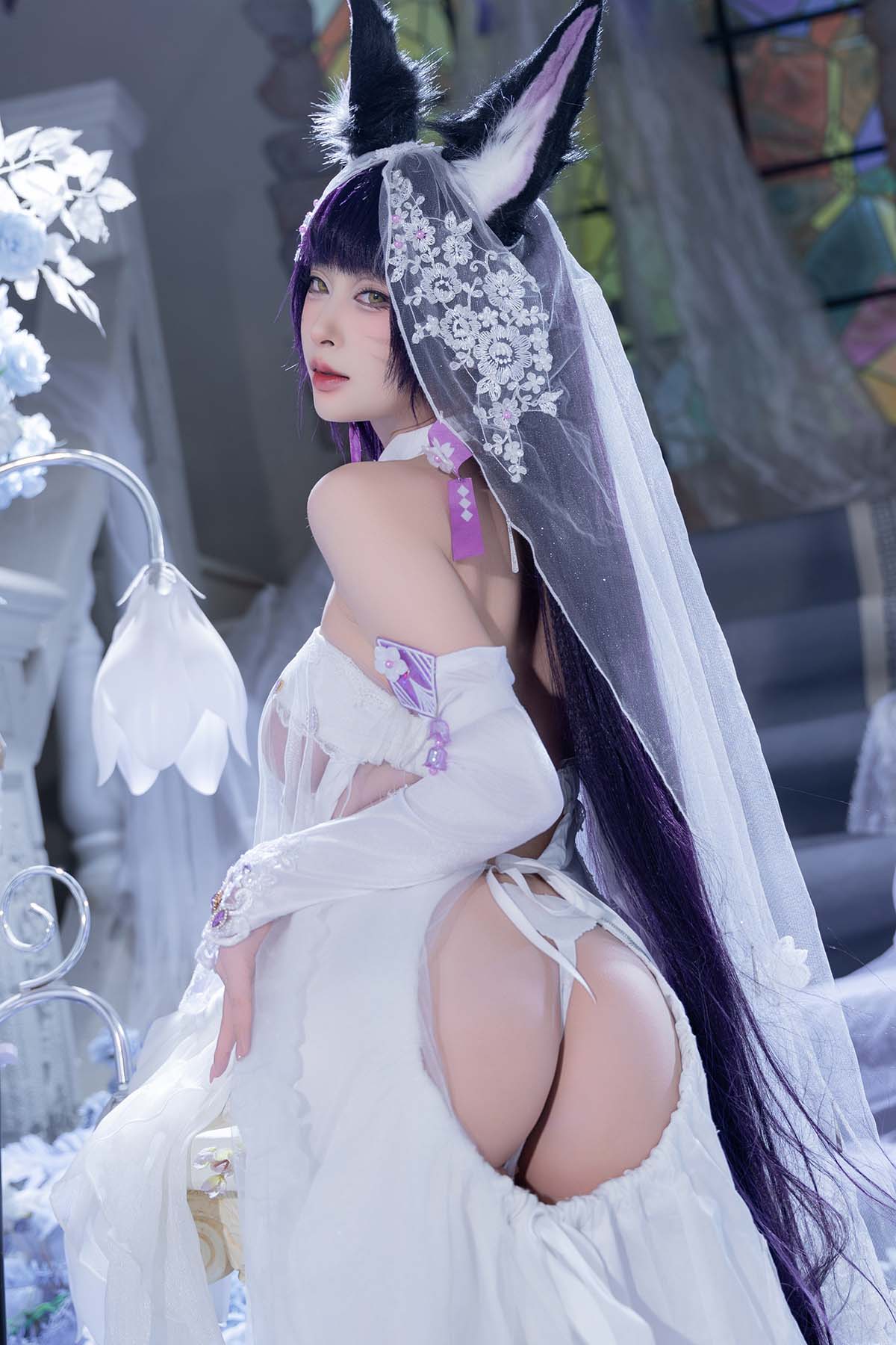 清水由乃 – 碧蓝航线 武藏 紫藤花 Cosplay-第1张