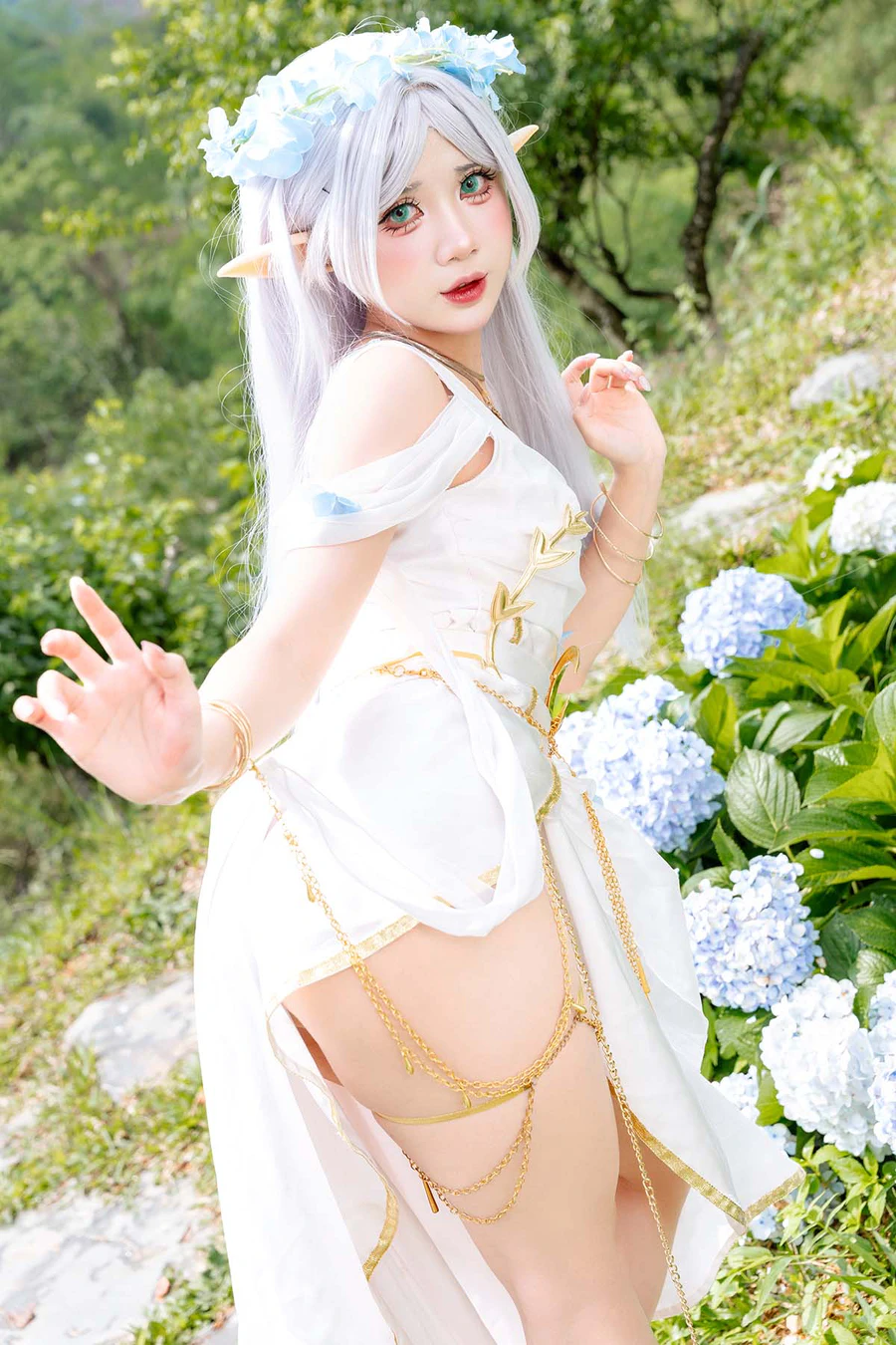 PoppaChan – Frieren Blue Valley Dress Cosplay-第1张