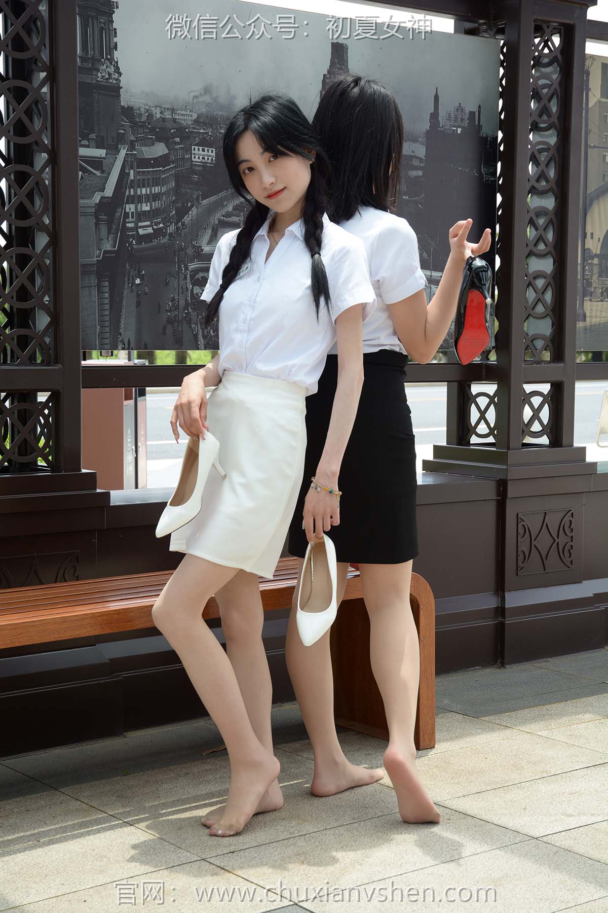 初夏女神 NO.294 柒柒、双双 黑白二期 CXNS初夏女神-第2张