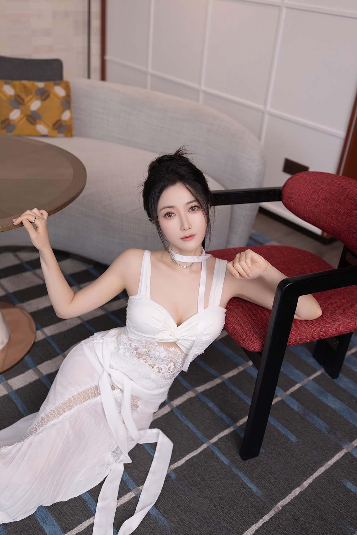 秀人名模鱼子酱Fish《白裙跳蛋》写真 JPJX极品精选-第1张